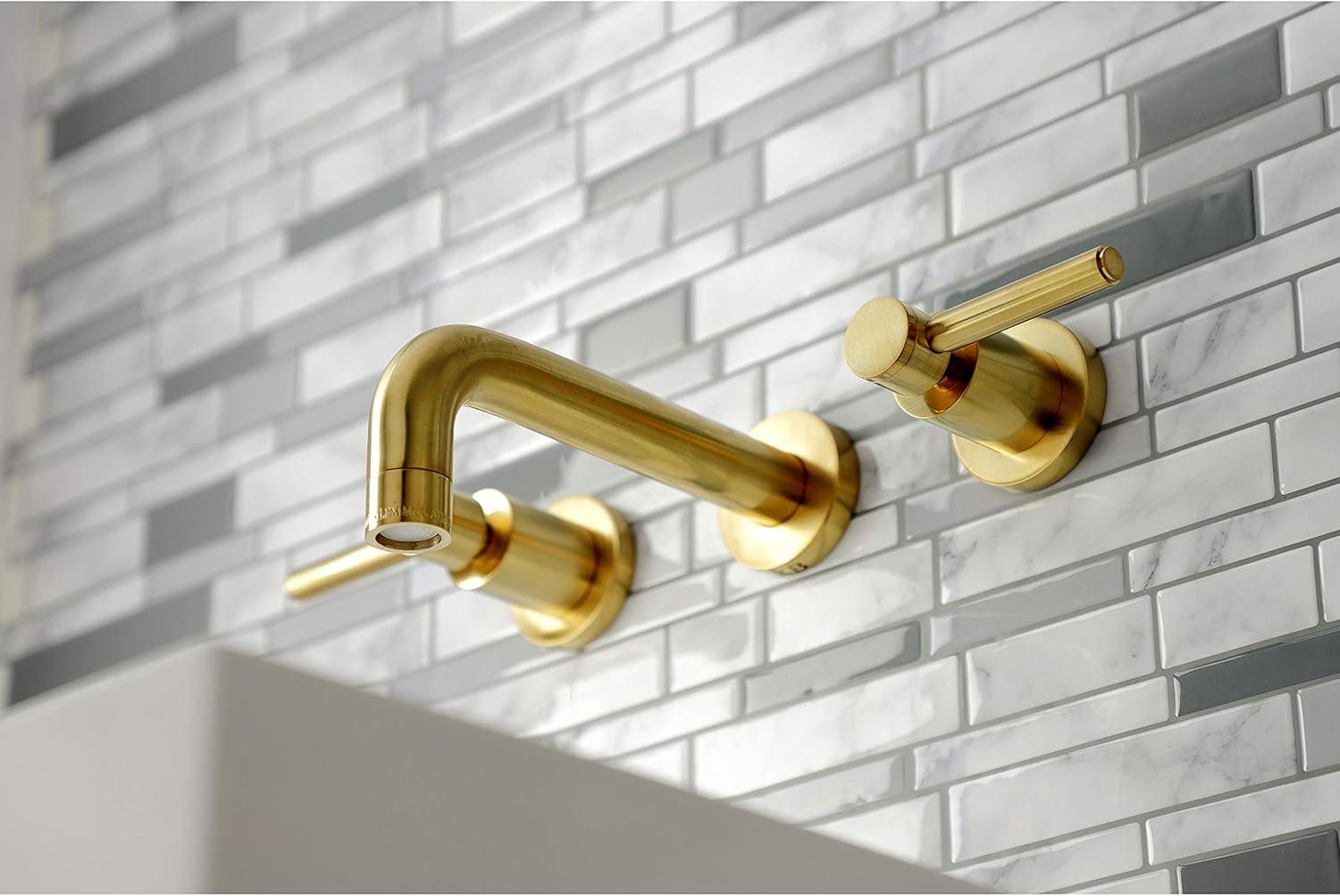 Kingston Brass Concord Two-Handle 3-Hole Wall Mount Bathroom Faucet