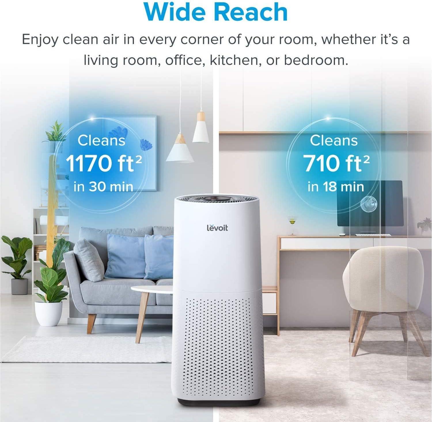 White Tower HEPA Air Purifier with Odor Absorbing Filter