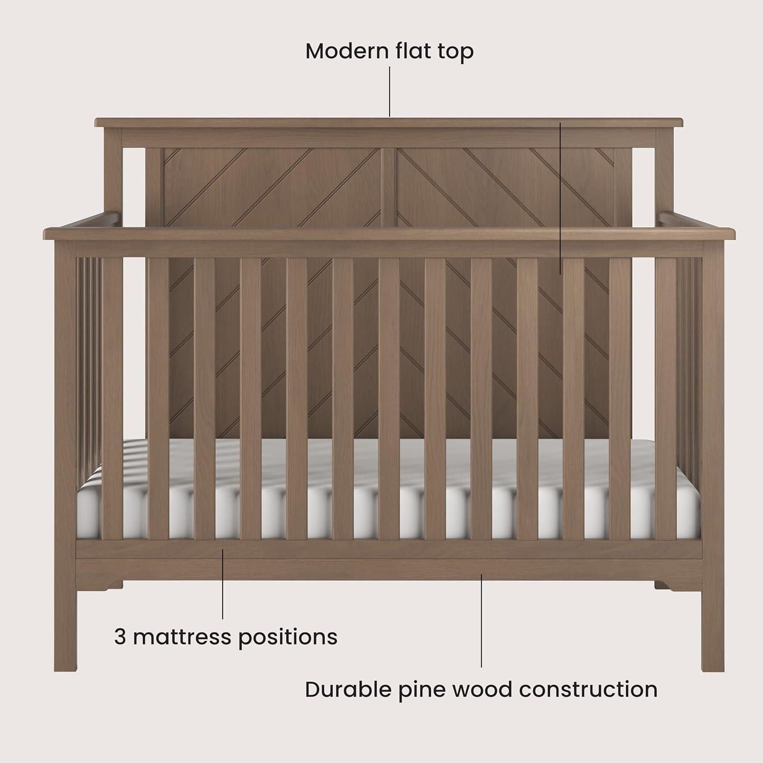 Child Craft Forever Eclectic Hampton Flat Top 4-in-1 Convertible Crib