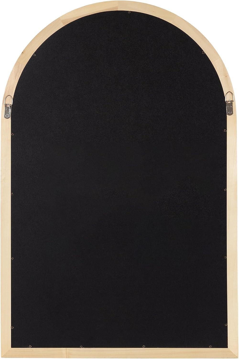 20"x30" Hatherleigh Arch Wood Wall Mirror Natural: Durable, Light Finish - Kate & Laurel All Things Decor
