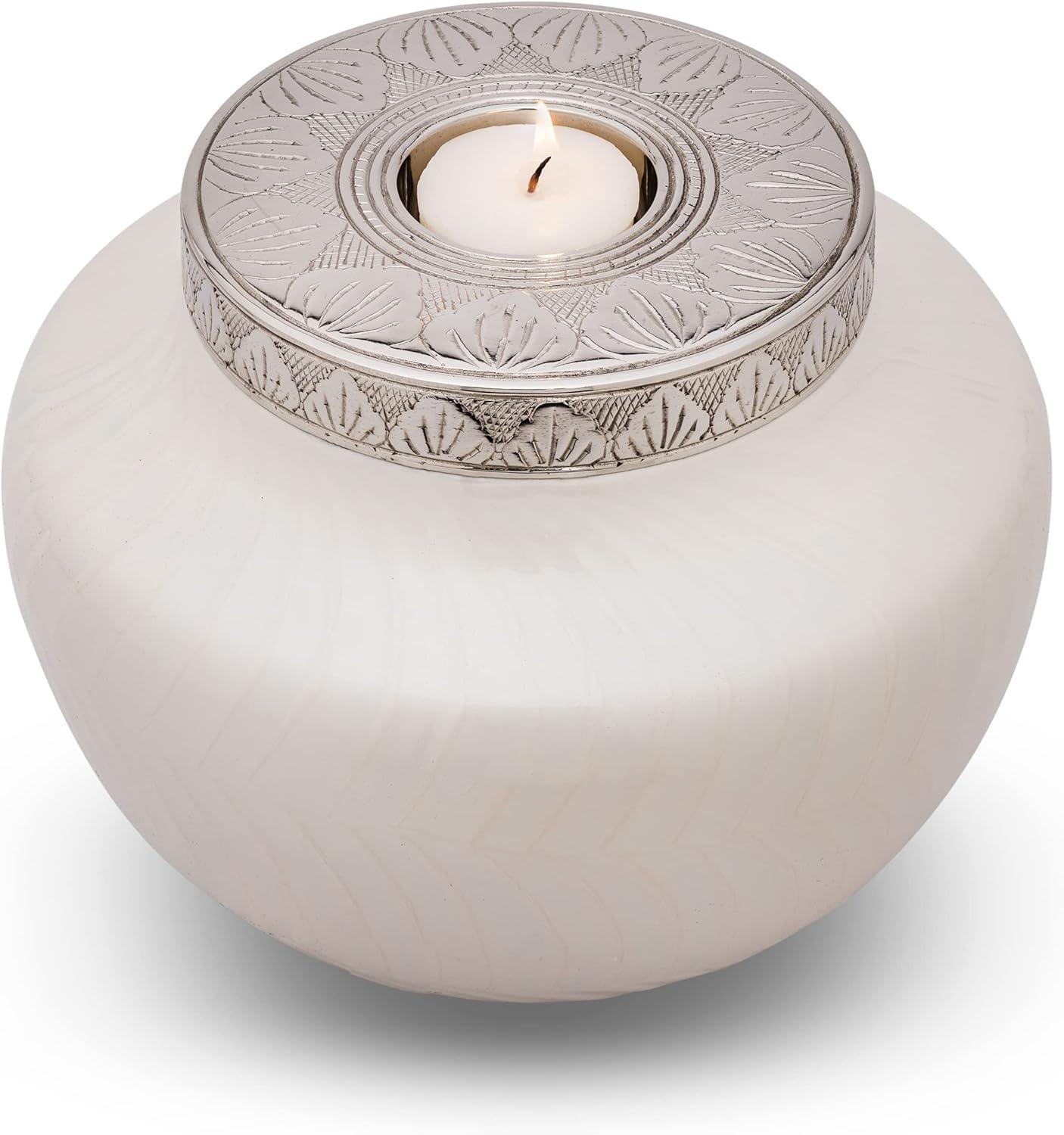 Large Cremation Urns for Human Ashes – Decorative Urn for Ashes Adult Male or Female - Holds up to 220lbs – Beautiful Pearlescent Cremation Urn – Funeral Urns for Ashes - Full Size