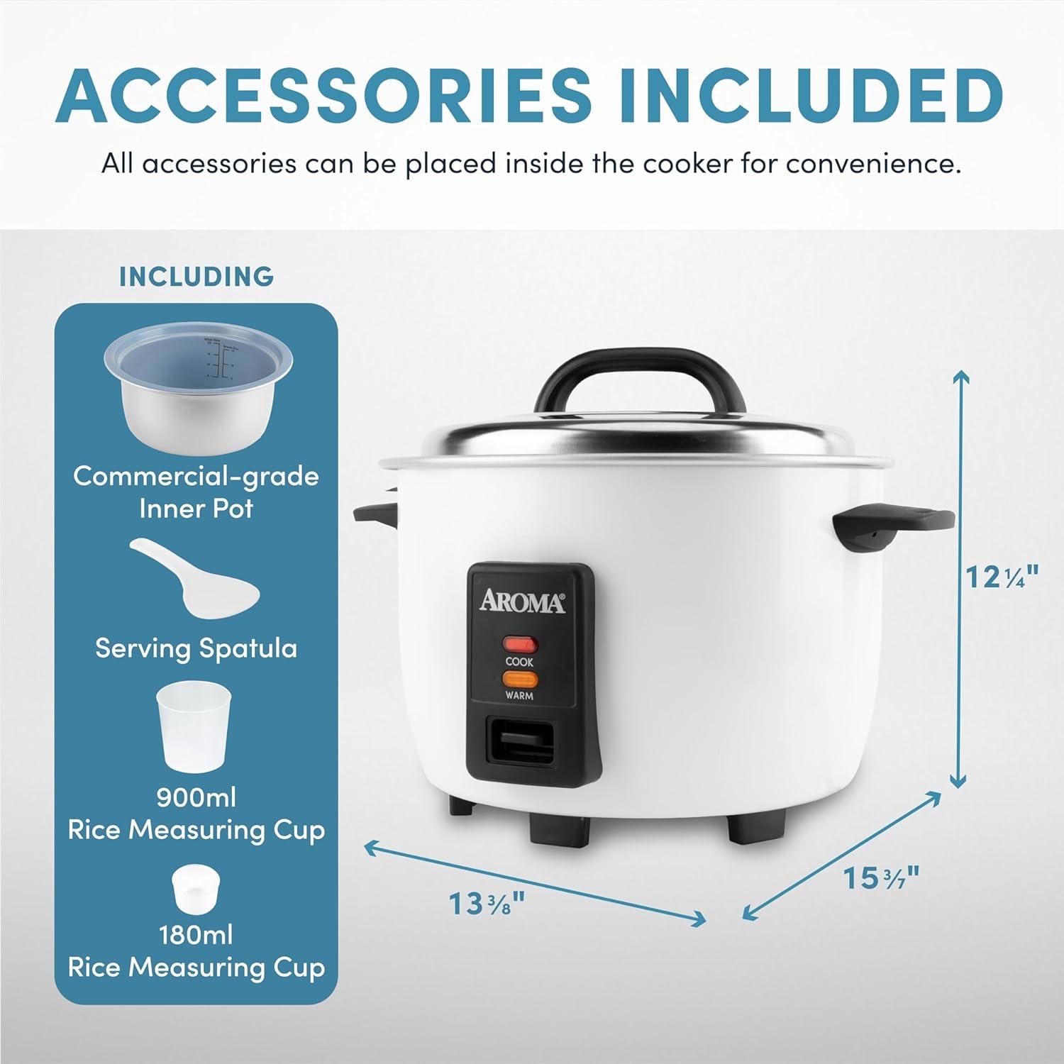 Aroma 40-Cup Commercial Rice Cooker And Warmer