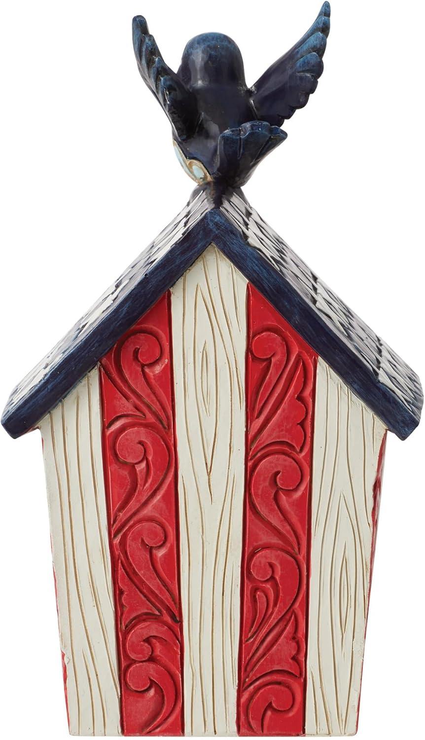 Jim Shore Jim Shore Heartwood Creek Patriotic Birdhouse Figurine 5.3in H