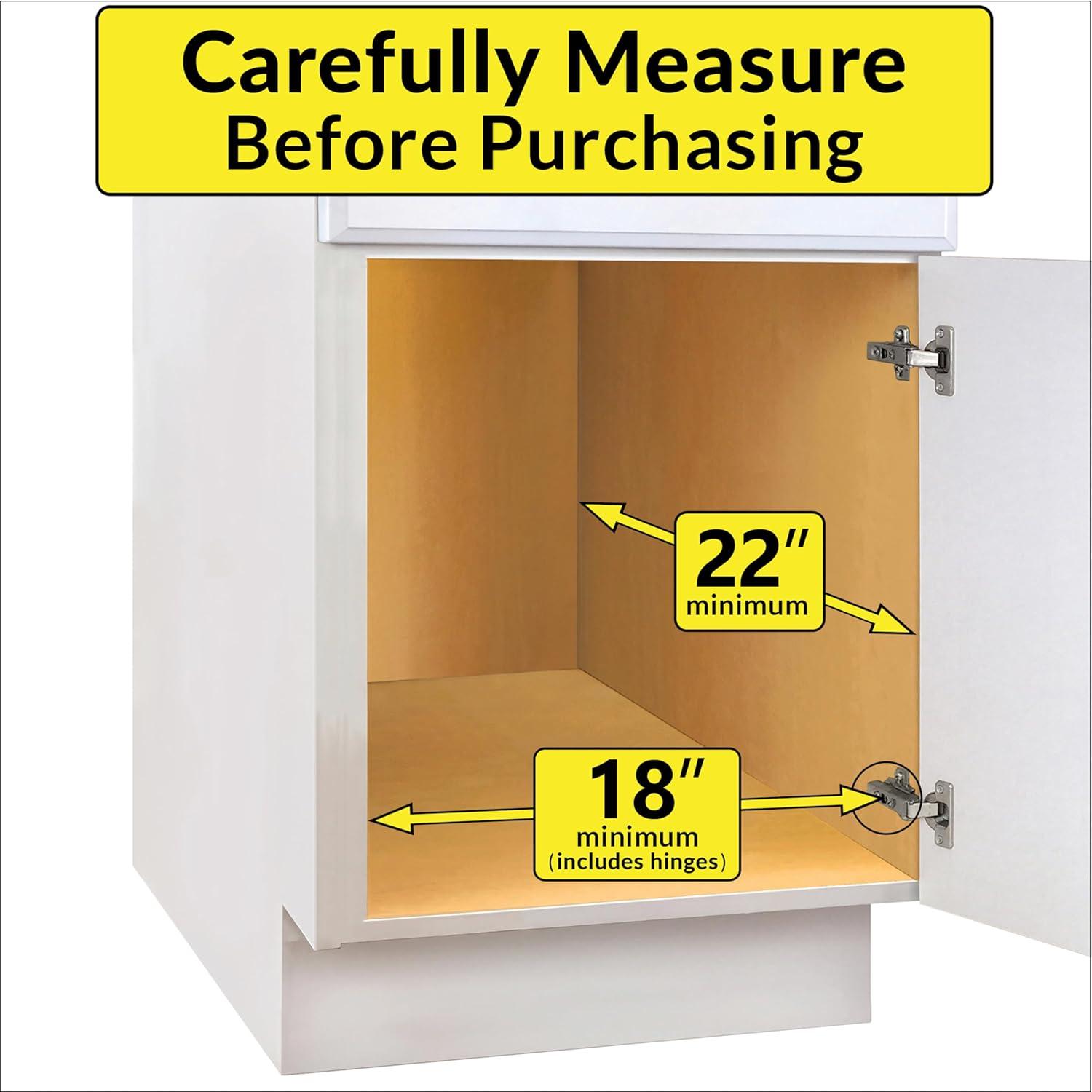 Lynk Professional 17" x 21" Slide Out Cabinet Organizer - Pull Out Under Cabinet Sliding Shelf