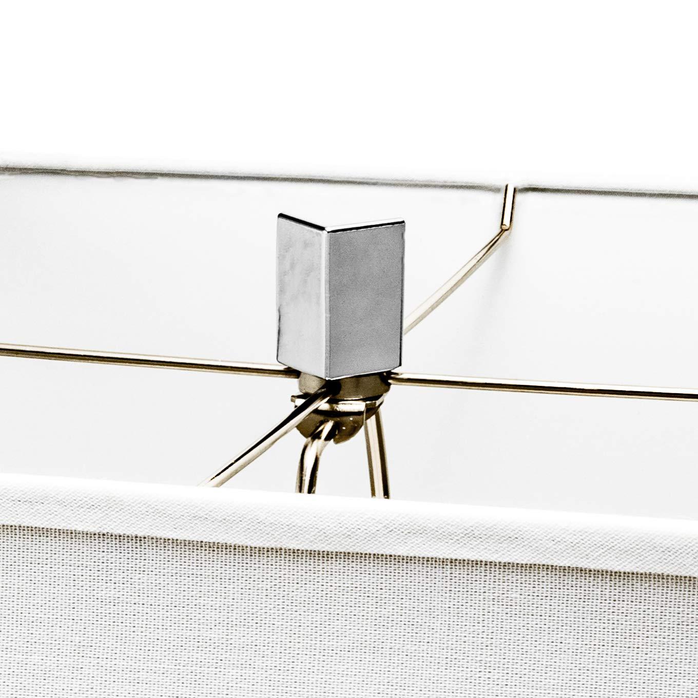 nuLOOM Houston Nickel Mosaic 29" Table Lamp Lighting - Satin Nickel & White 29" H x 13" W x 13" D