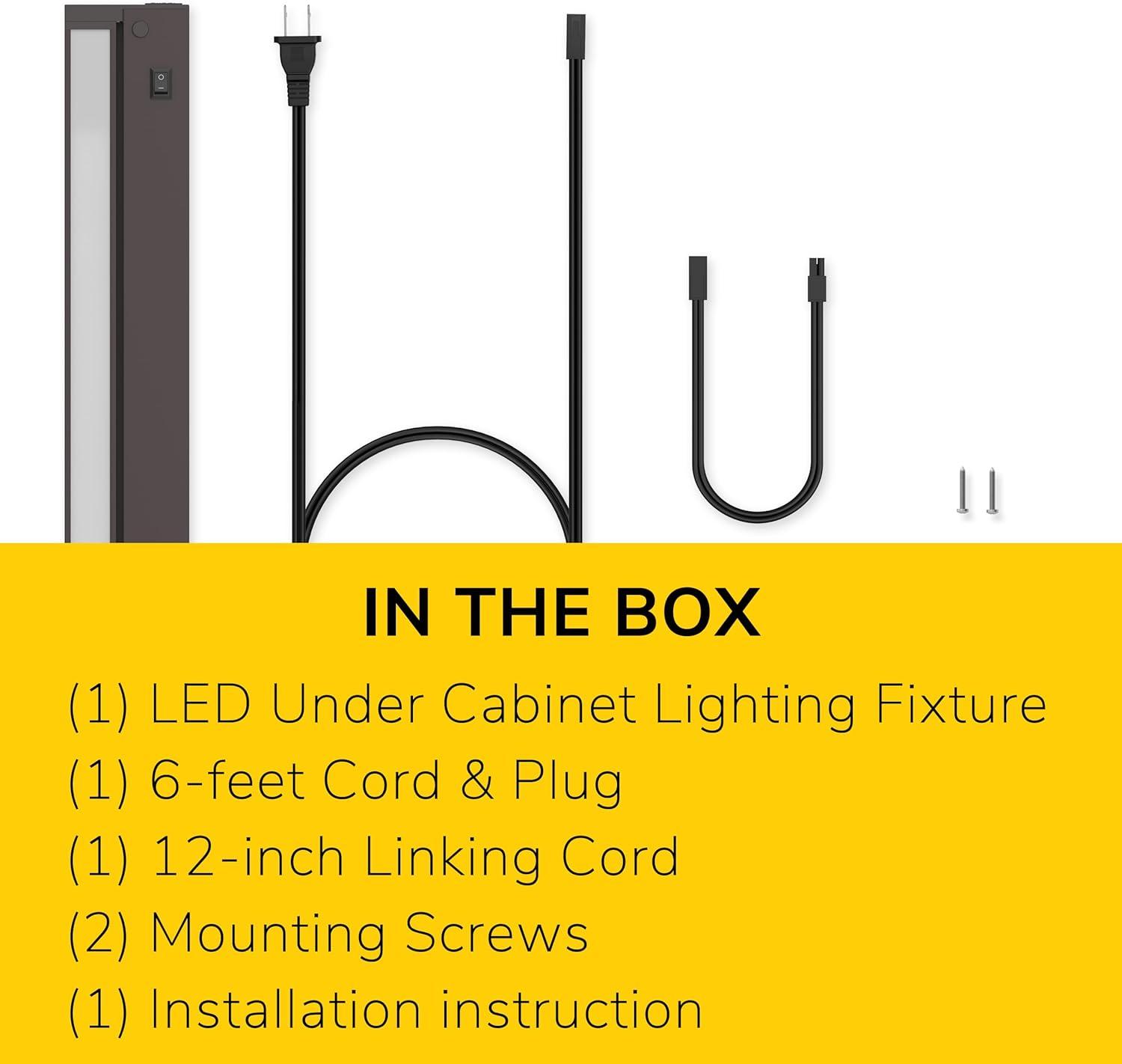 Inlight Swivel LED Under Cabinet Lighting,selectable12‘’/16‘’, 2700K/4000K, Plugged-In Only