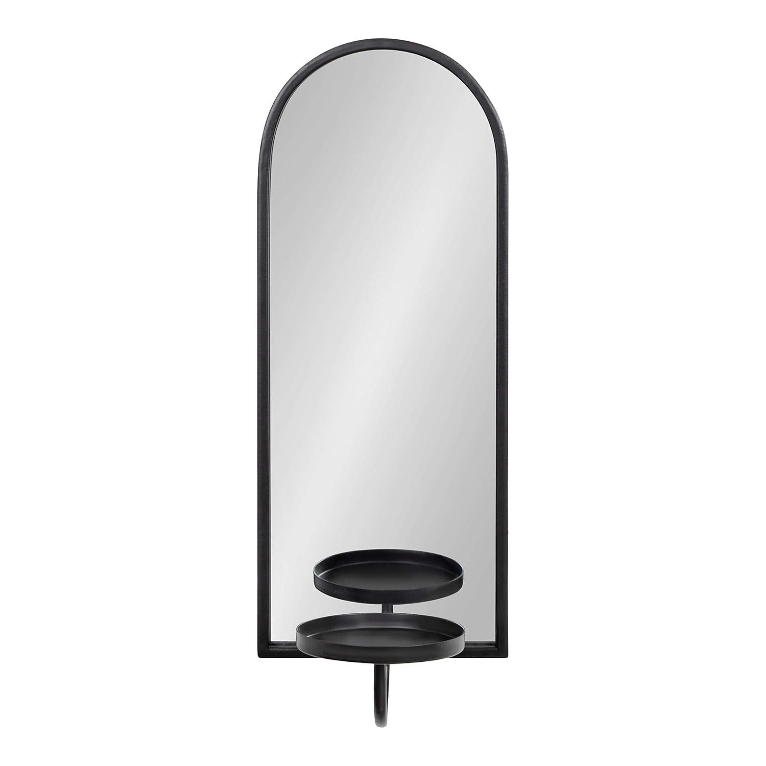 Kate and Laurel Ezerin Arch Metal Wall Sconce, 6x5x16, Black