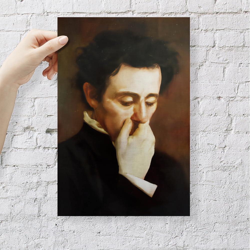 JDNWKBBS Funny Bathroom Canvas Wall Art Humorous Classical Oil Painting Man Covering Nose Posters Vintage Toilet Pictures Prints Rustic Farmhouse Wall Decor for Bathroom Restroom 12x16in Unframed
