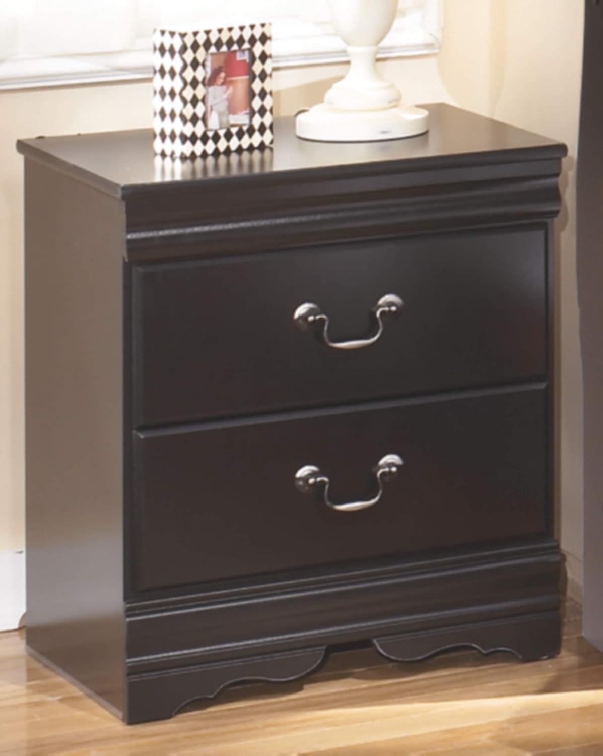 Signature Design by Ashley Casual Huey Vineyard 2 Drawer Nightstand, Black