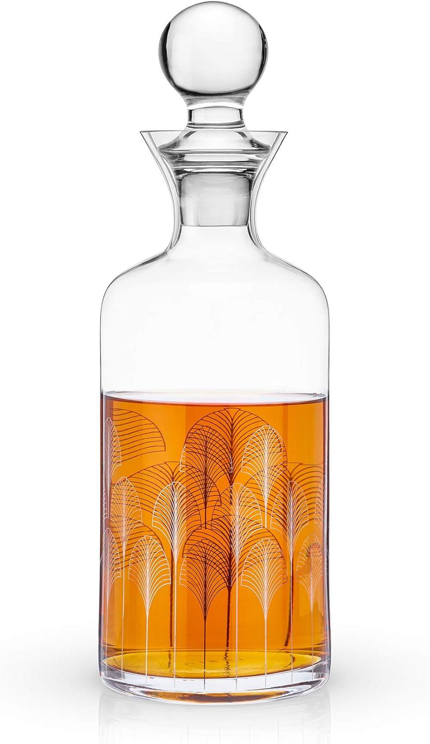 Viski Art Deco Crystal Decanter