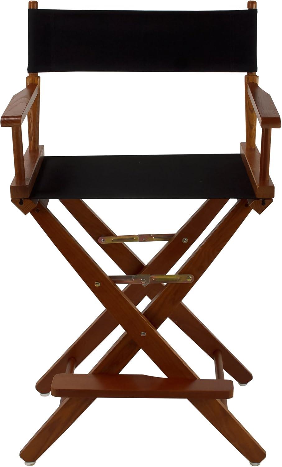 Extra-Wide Premium 24 in. Oak Counter Height Directors Chair