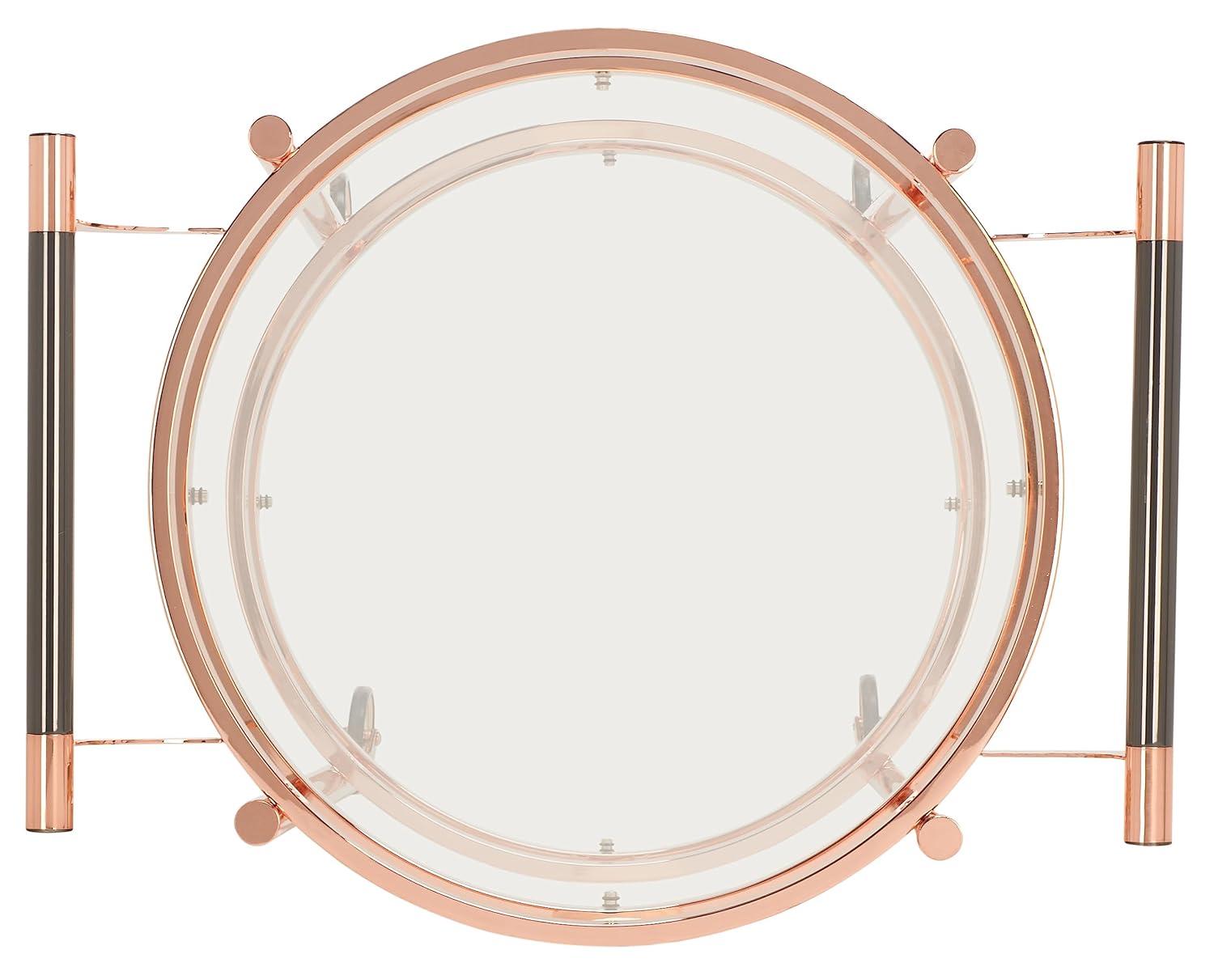 Sienna 2 Tier Round Bar Cart - BCT8001D - Rose Gold - Safavieh