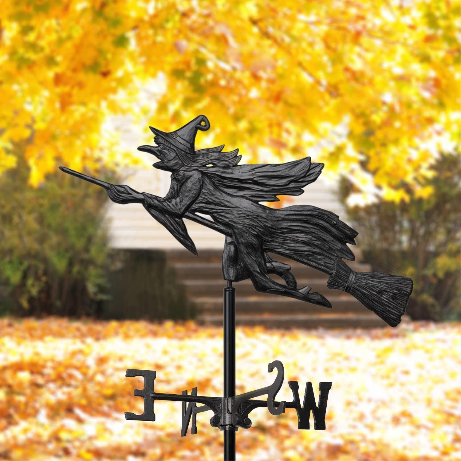 Flying Witch Garden Weathervane