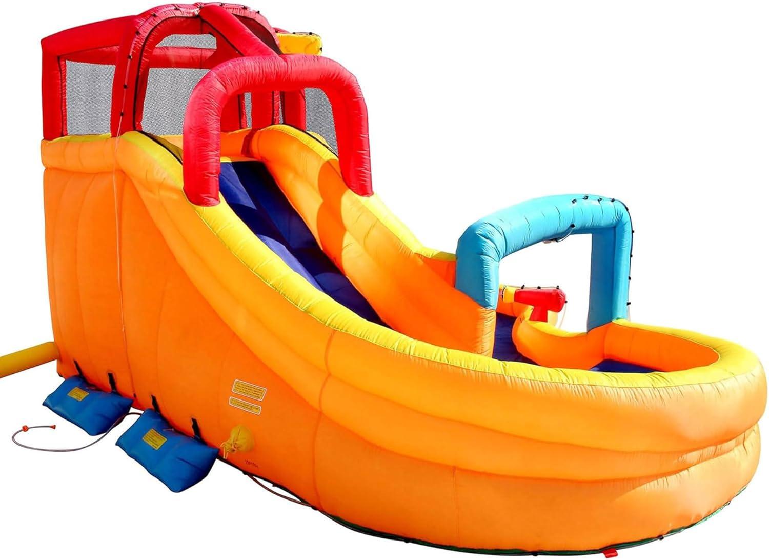 Banzai Banzai Kids Inflatable Outdoor Lazy River Adventure Water Park Slide and Pool