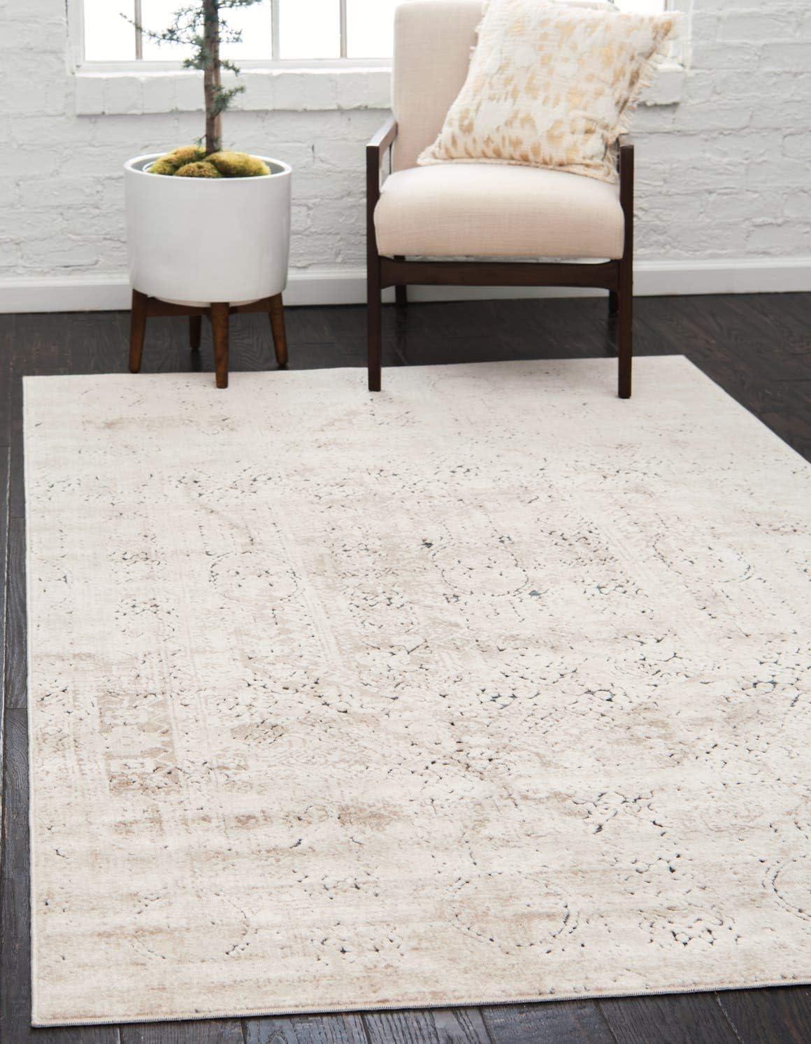 Unique Loom Chateau Collection Area Rug - Quincy (5' 1" x 8' Rectangle Beige/Brown)