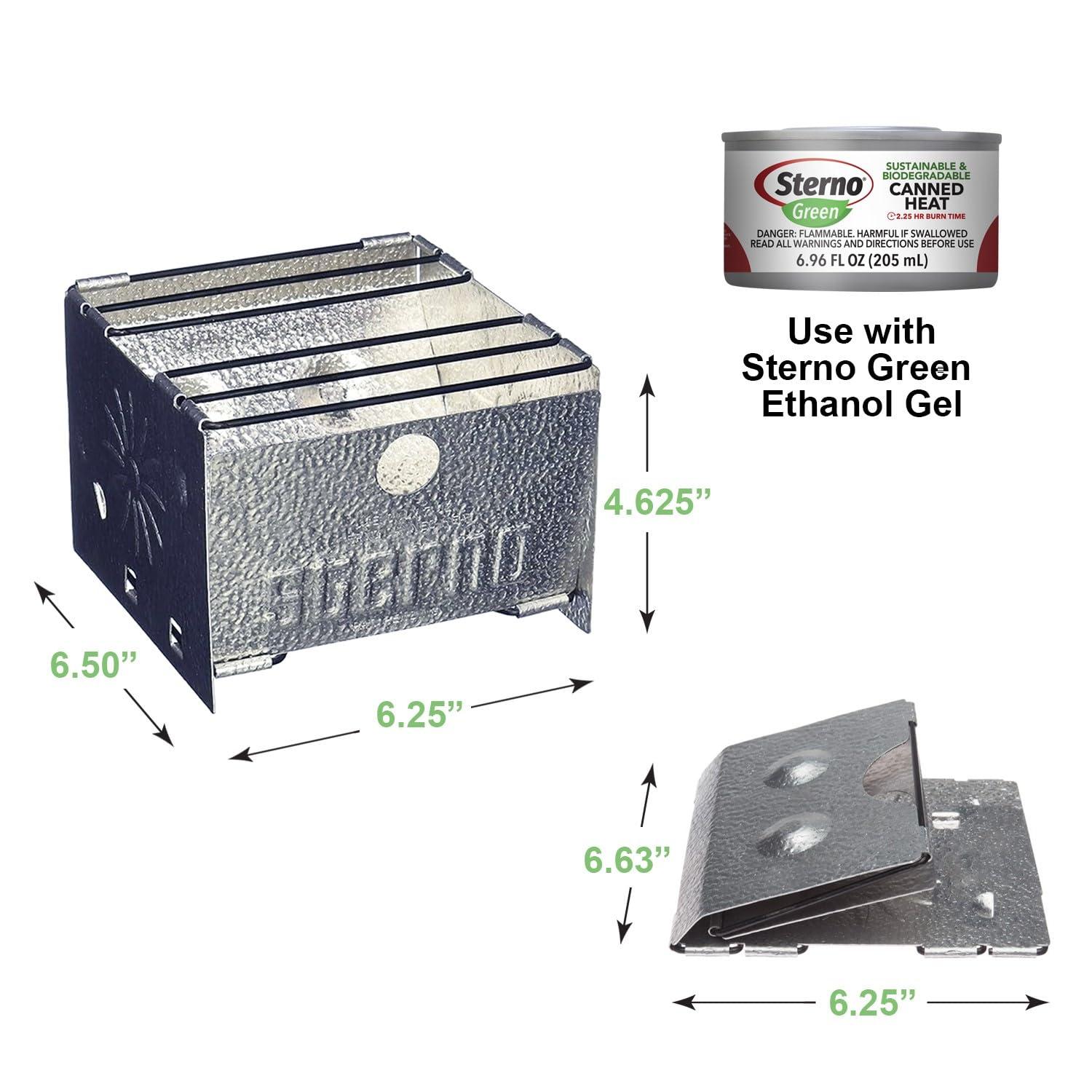 Sterno Foldable Single Burner Silver Gas Camping Stove - Pack of 2