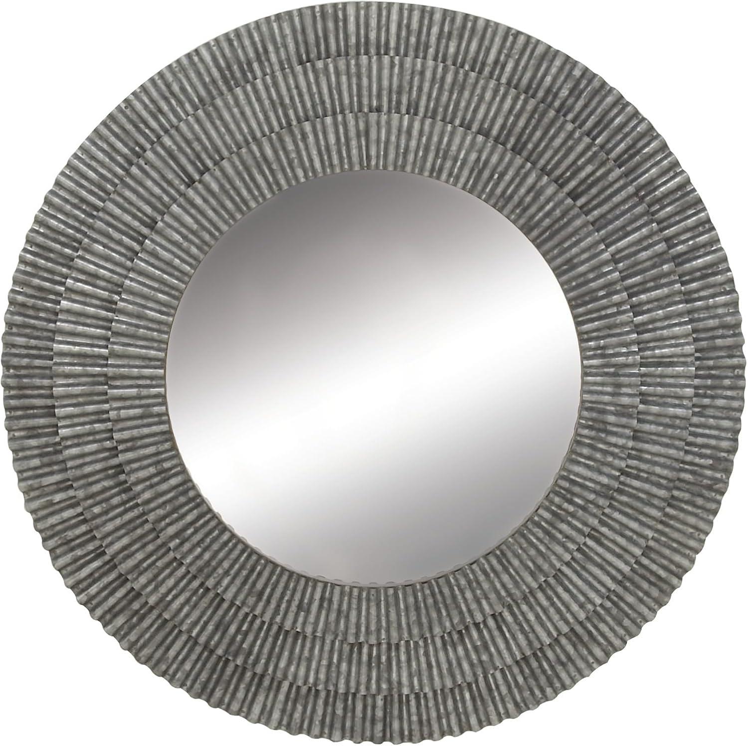 Farmhouse Metal Wall Mirror Gray - Olivia & May