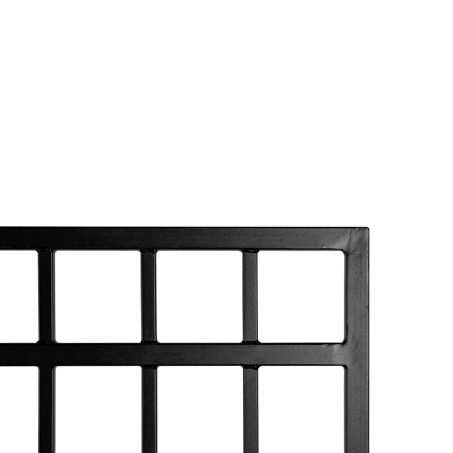 Nuvo Iron 5-ft H x 6-ft W Textured black finish Galvanized steel Containment Gate Spaced picket Fence panel