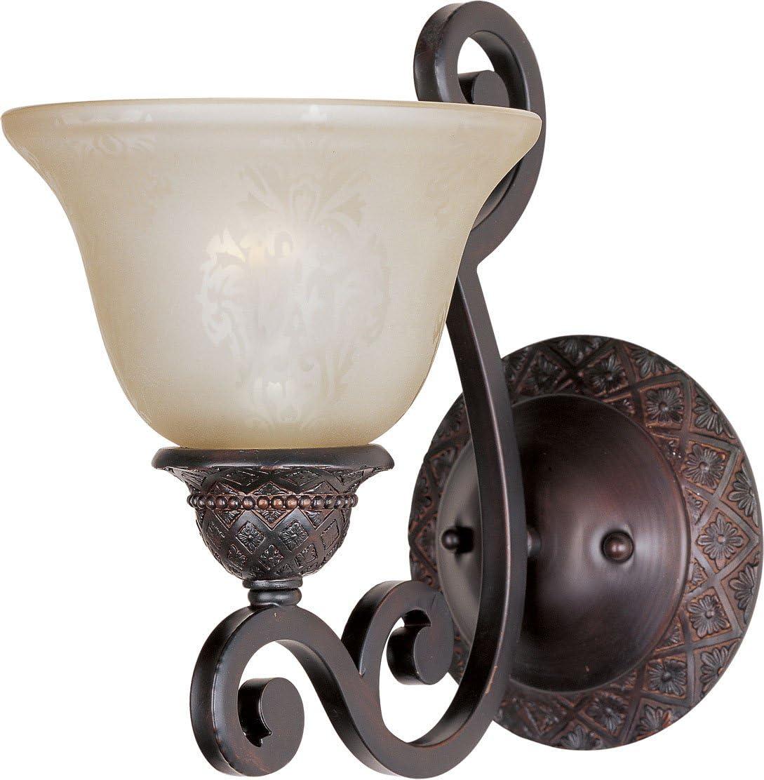 Oil Rubbed Bronze Glass Shade Wall Sconce