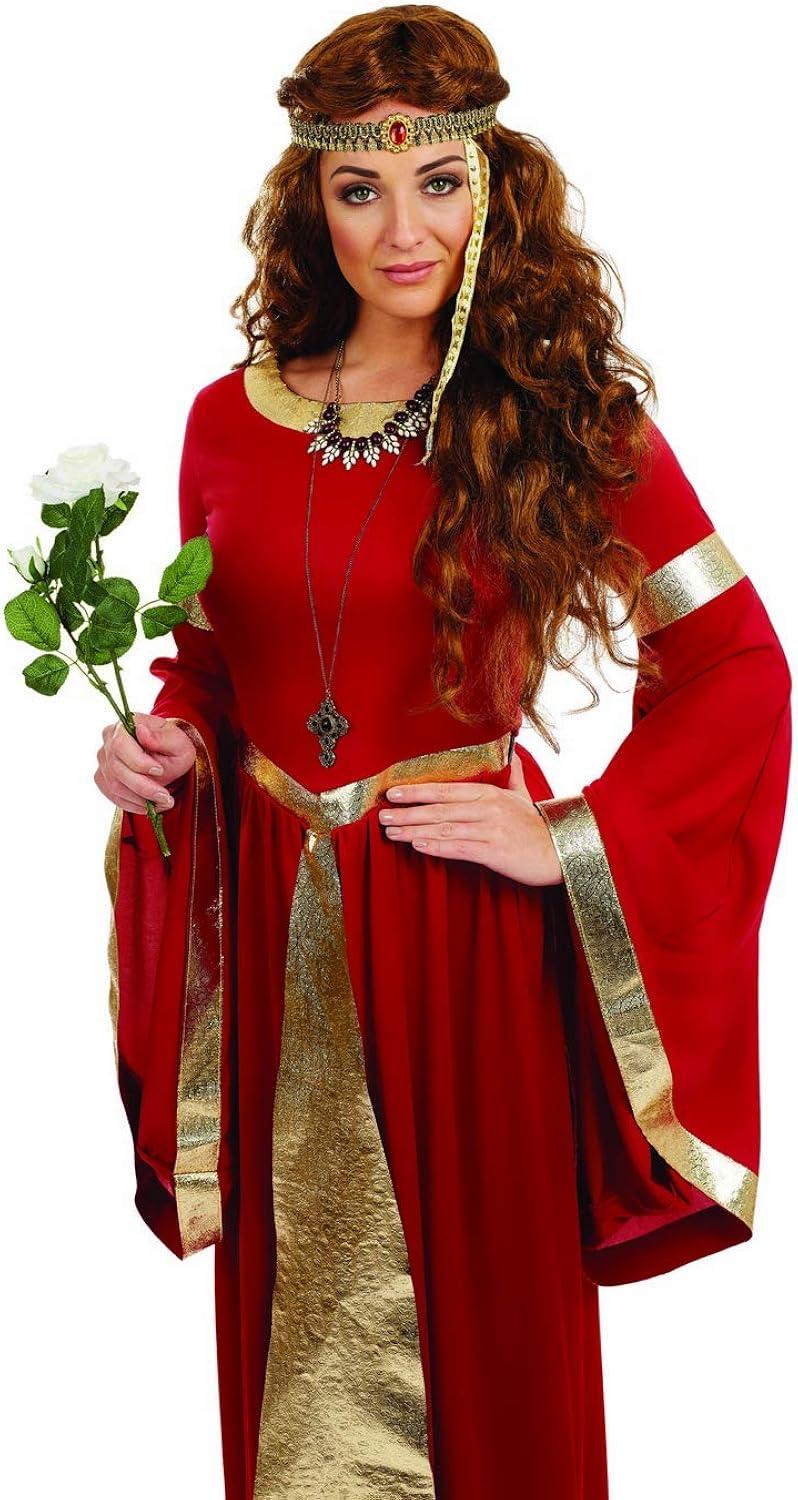 Fun Shack Womens Renaissance Princess Costume Medieval Lady Maiden Fancy Dress Halloween Red XL