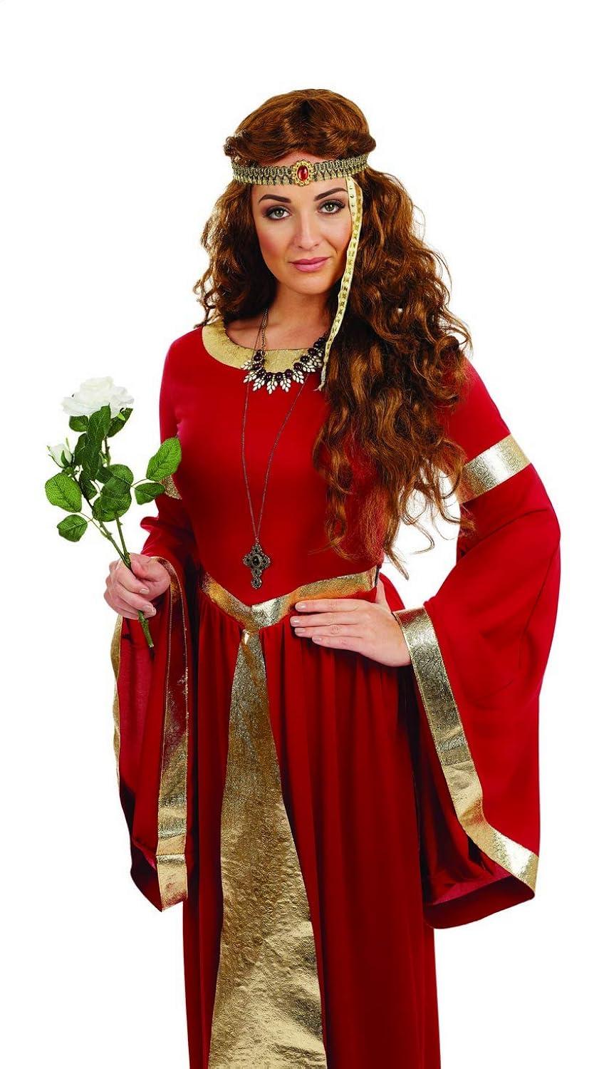 Fun Shack Womens Renaissance Princess Costume Medieval Lady Maiden Fancy Dress Halloween Red XL