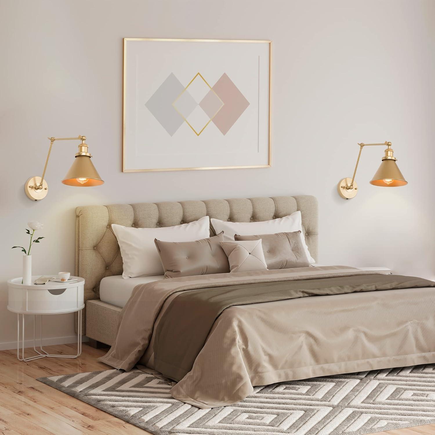 LNC 1-Light Gold Modern/Contemporary Wall Sconce