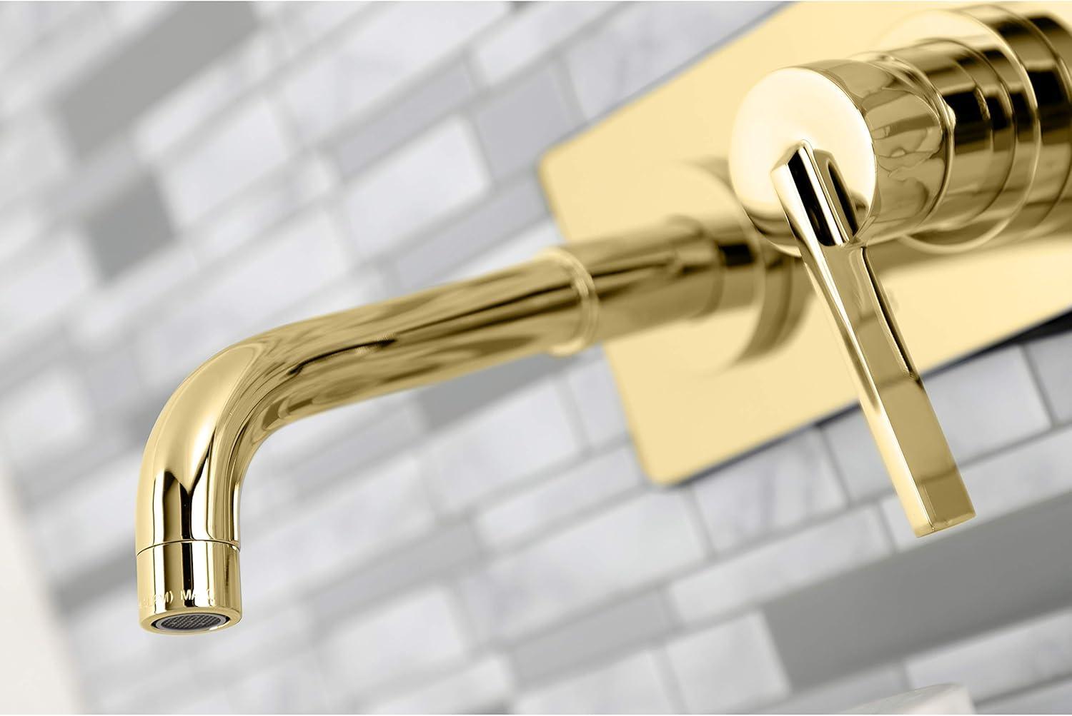 Kingston Brass KS8112CTL Single-Handle Wall Mount Bathroom Faucet, Polished Brass