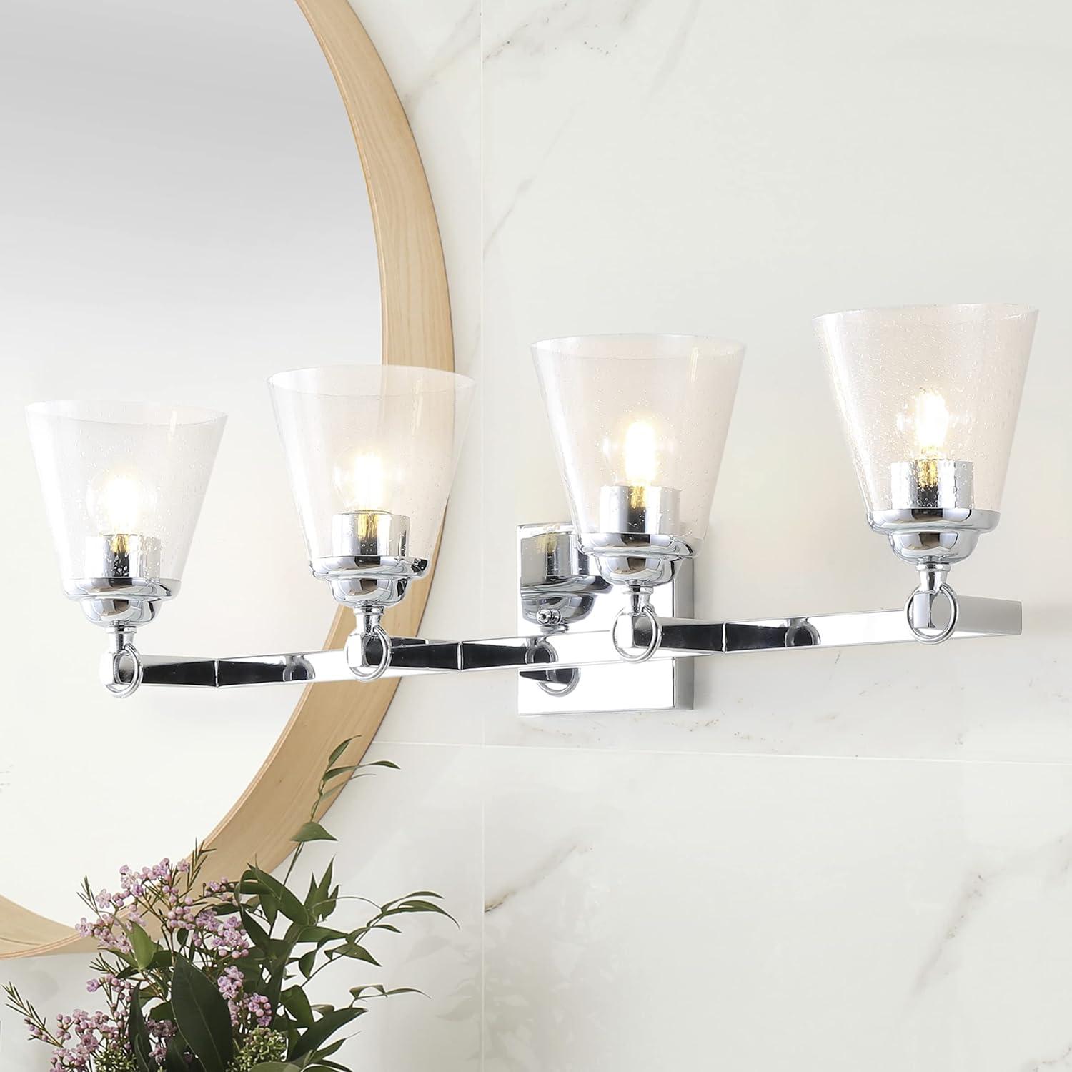 Marion 28.5" Chrome 4-Light Hurricane Vanity Light