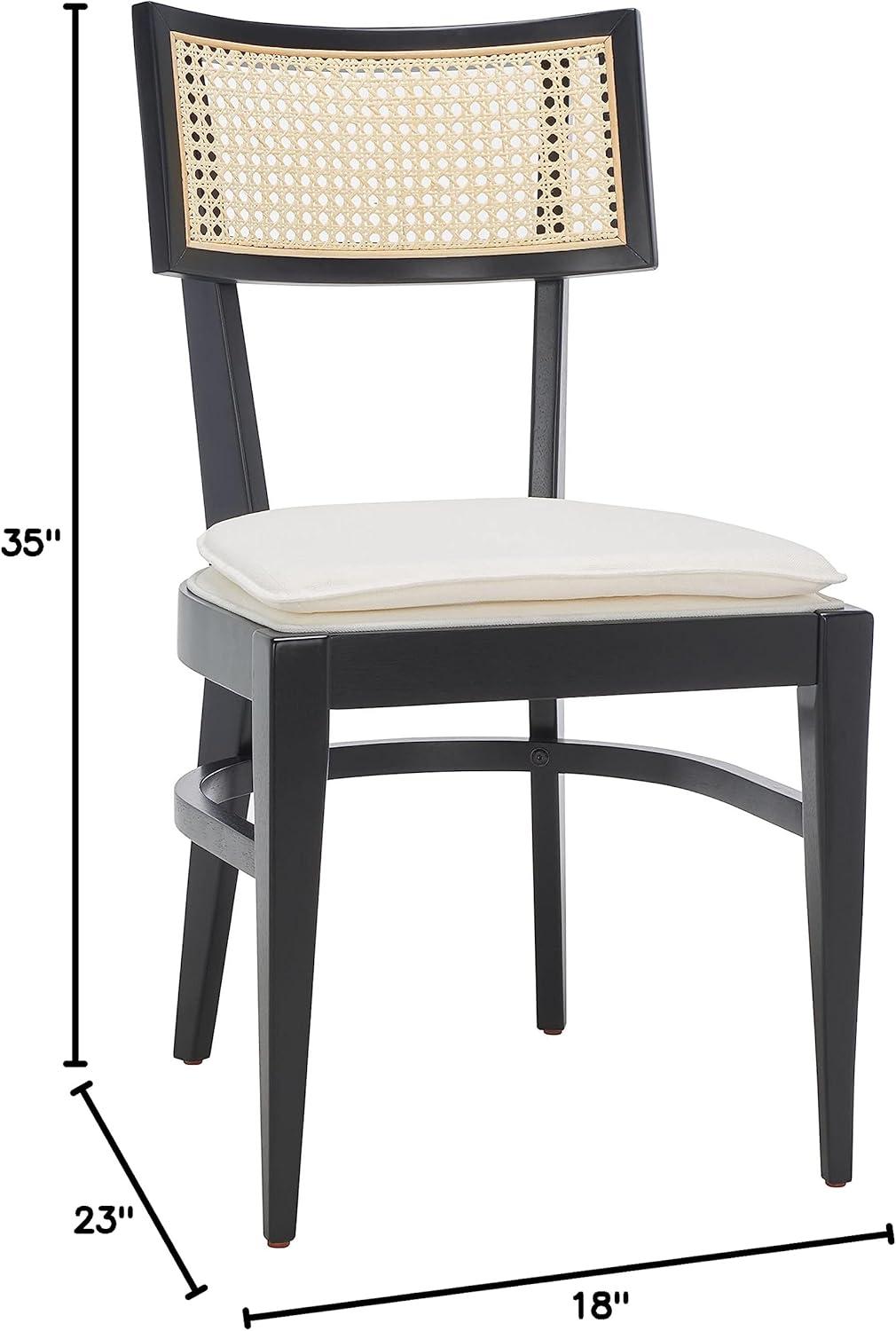 Galway Cane Dining Chair - DCH1007 - Black/Natural - Safavieh