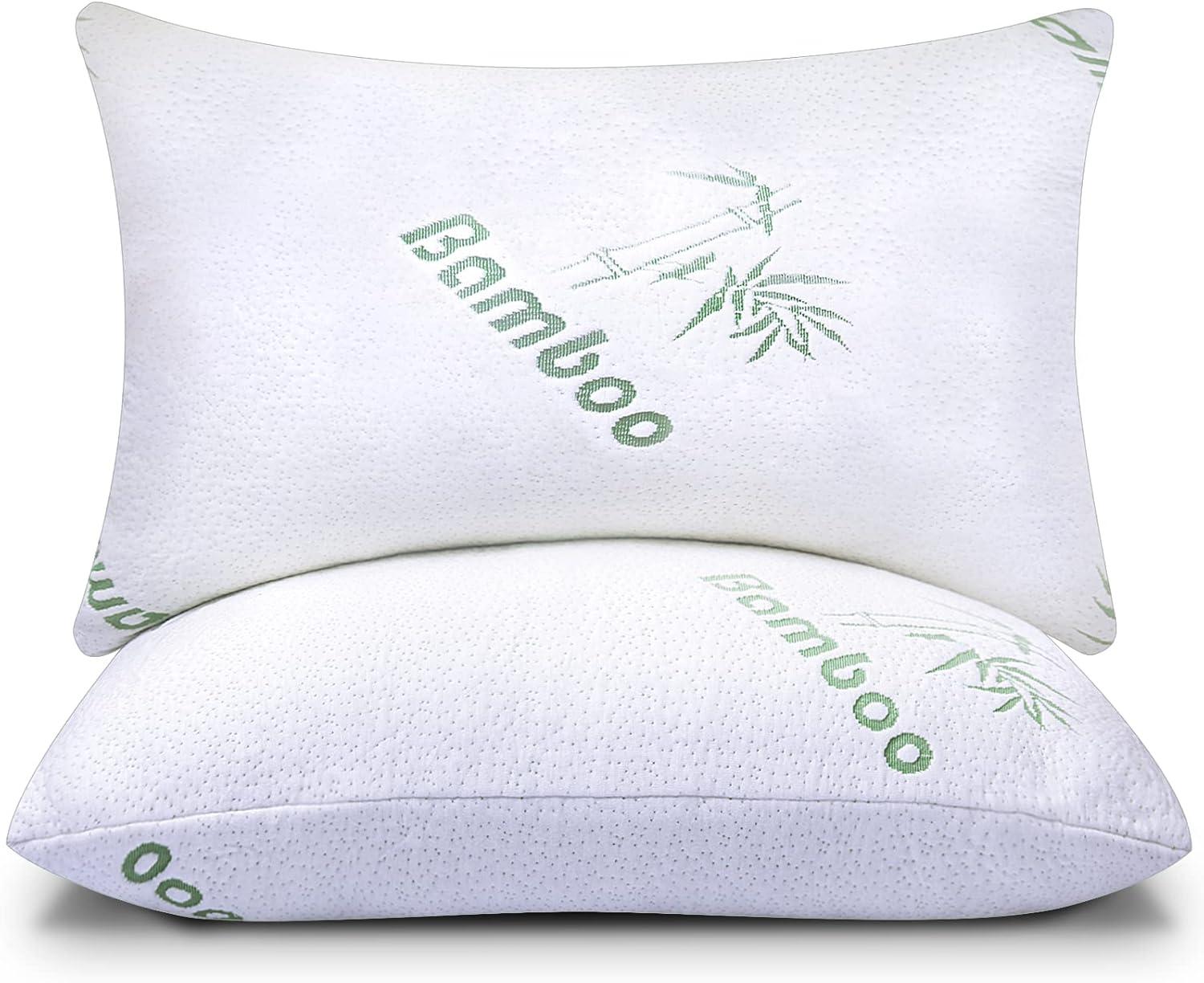 Sleepavo Memory Pillow - Bed Pillows - Queen Size Pillows - Cooling Pillow for Sleeping (2 Count)