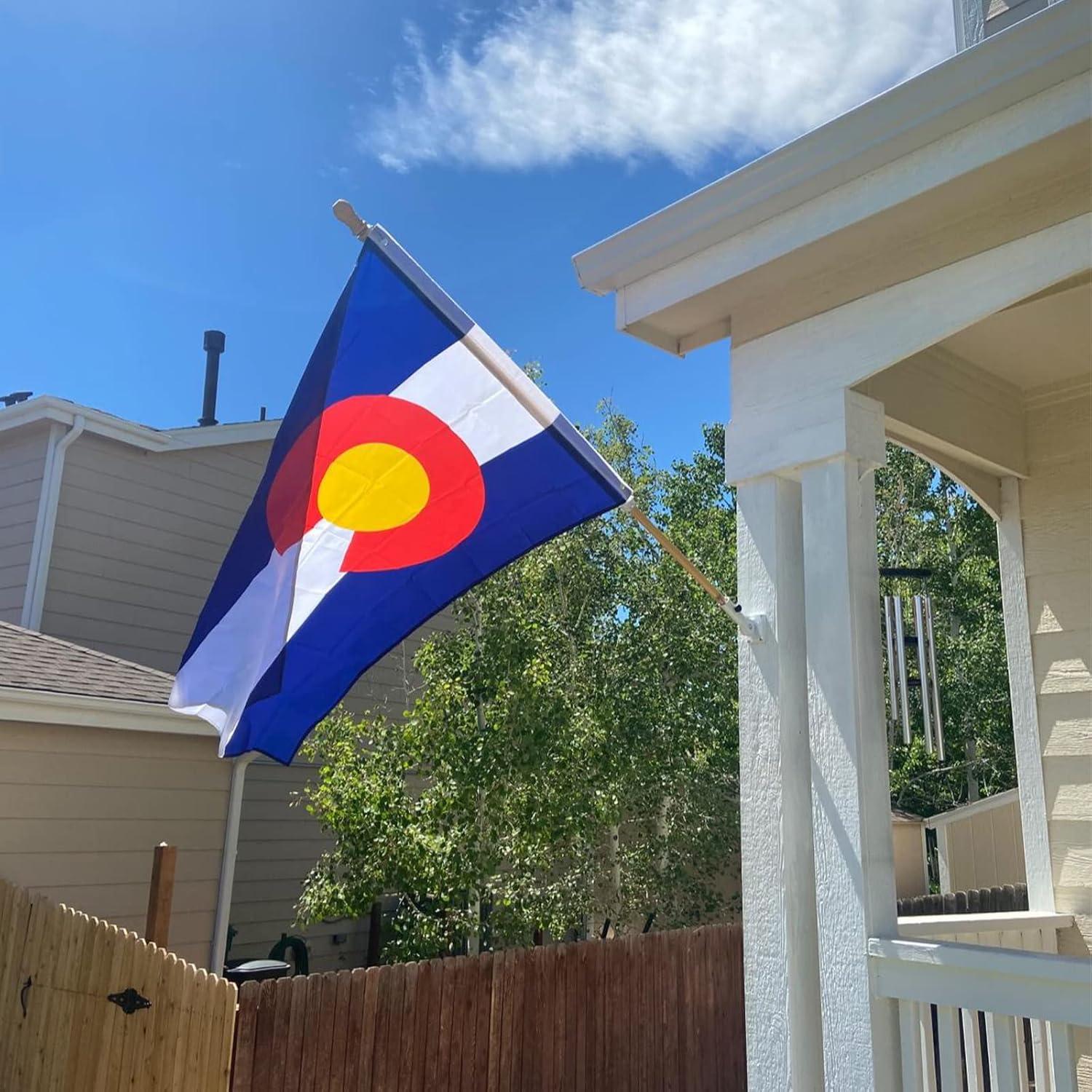 Colorado State Flag Polyester Fiber 3x5 Feet Flag, Bright Colors And Anti-ultraviolet Fade Flag Indoor Outdoor Banner