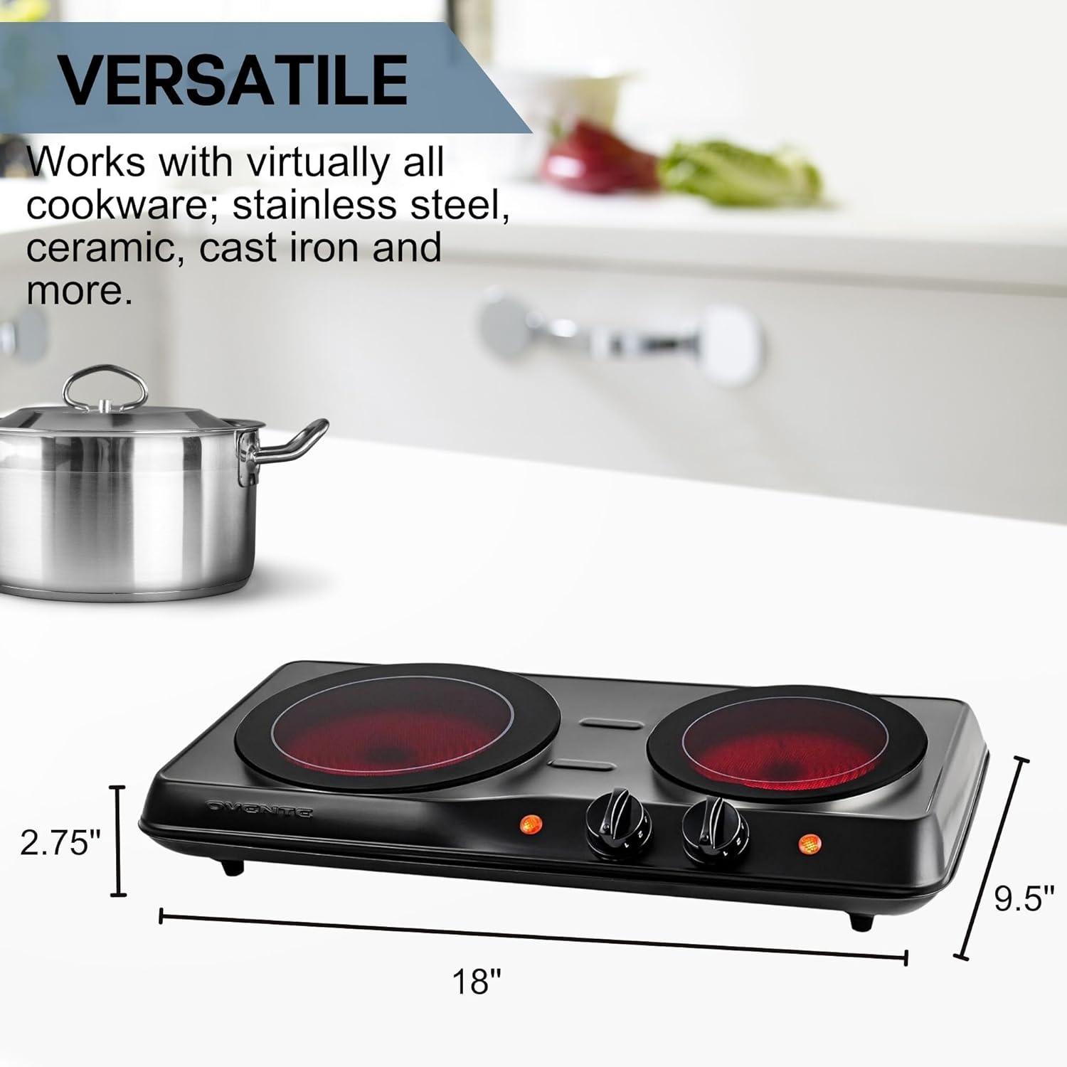 OVENTE Electric Double Infrared Burner