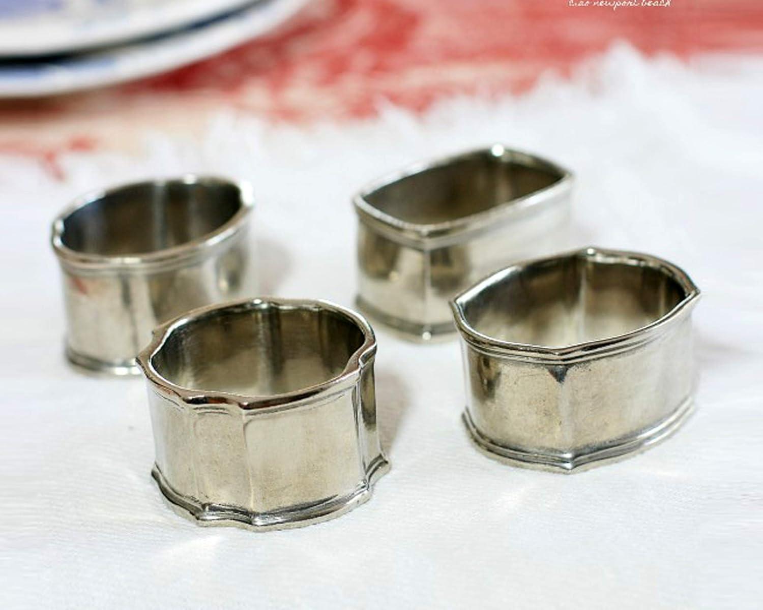 Vagabond House Medici Living Metal Napkin Ring (Set of 4)