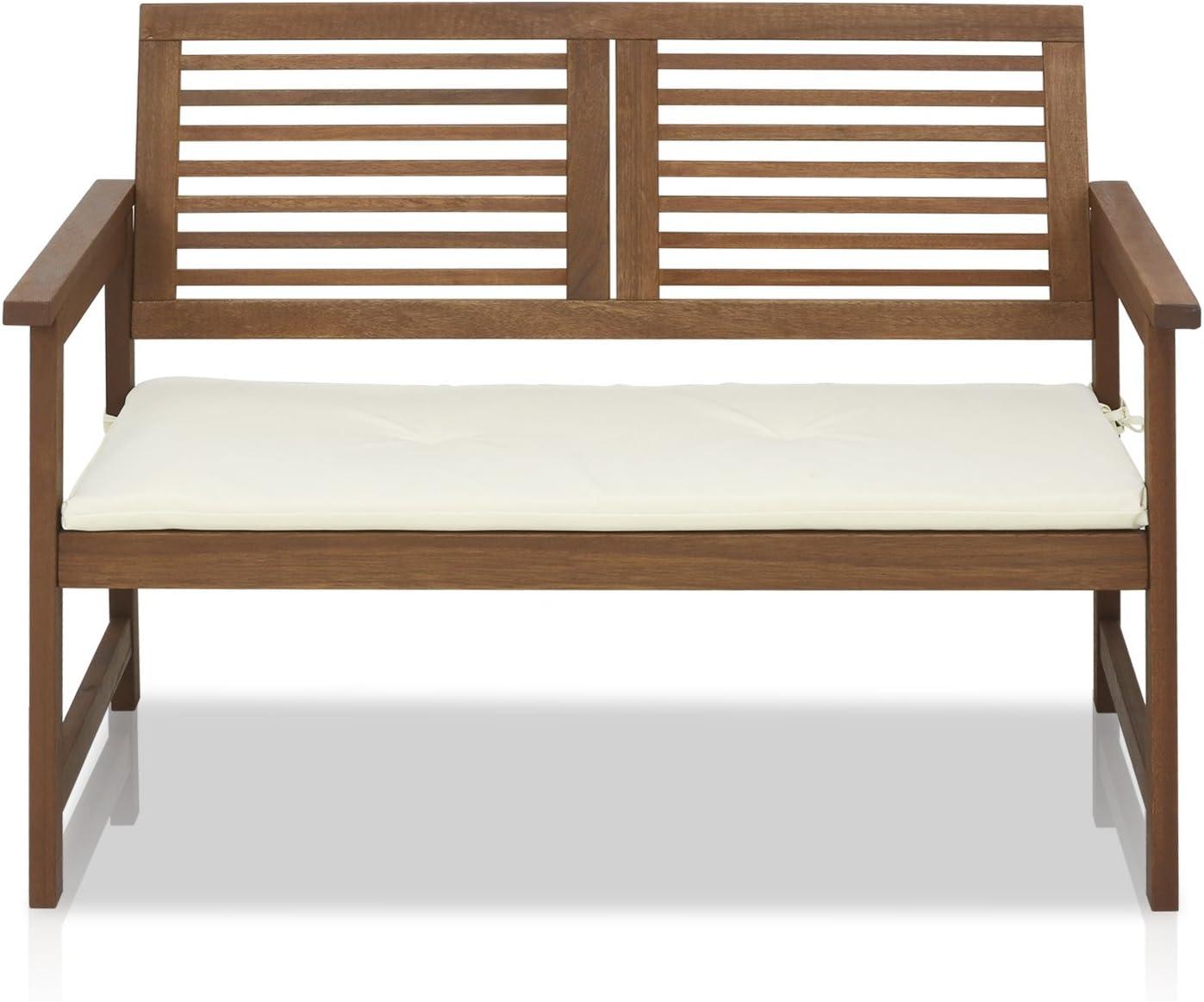 Furinno Tioman Outdoor Durable Hardwood Bench - Brown and Beige