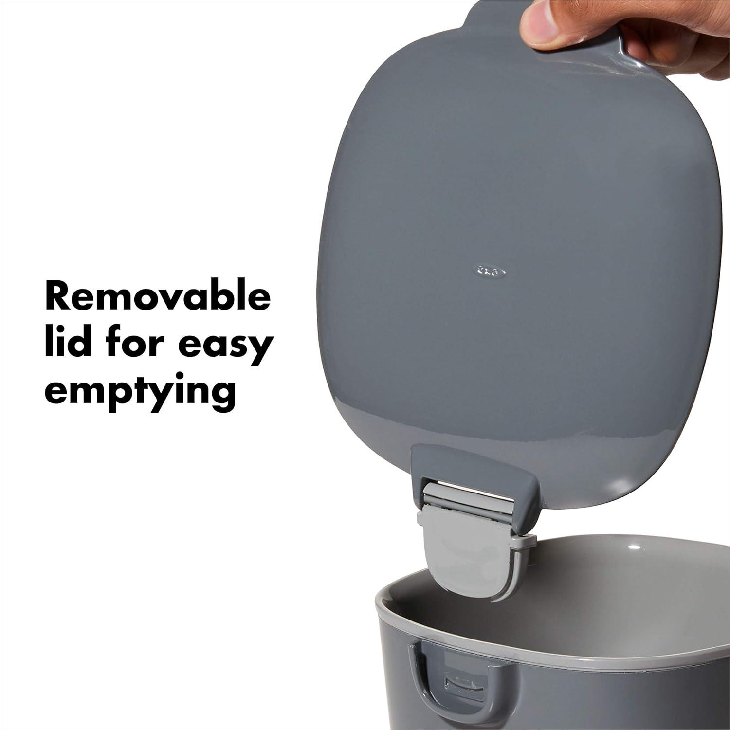 OXO Good Grips Easy-Clean Compost Bin - Charcoal - 0.75 Gal/2.83 L