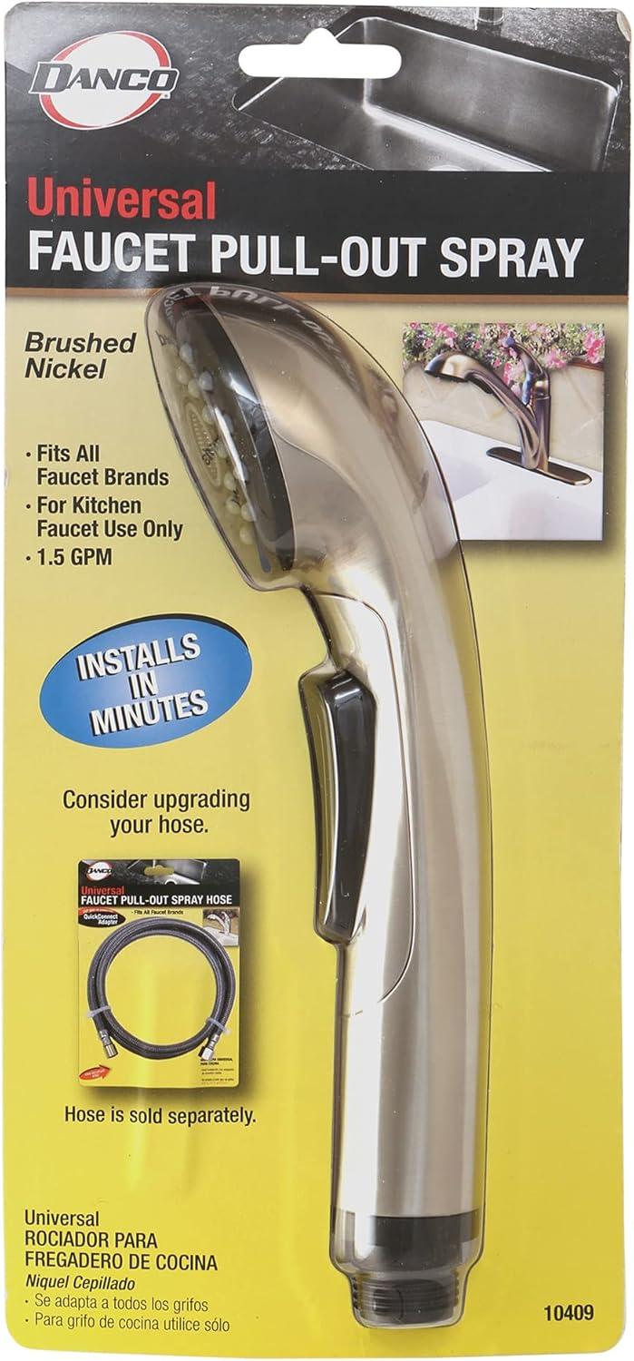 National Brand Alternative 10409 Danco Pullout Faucet Spray, Brushed Nickel