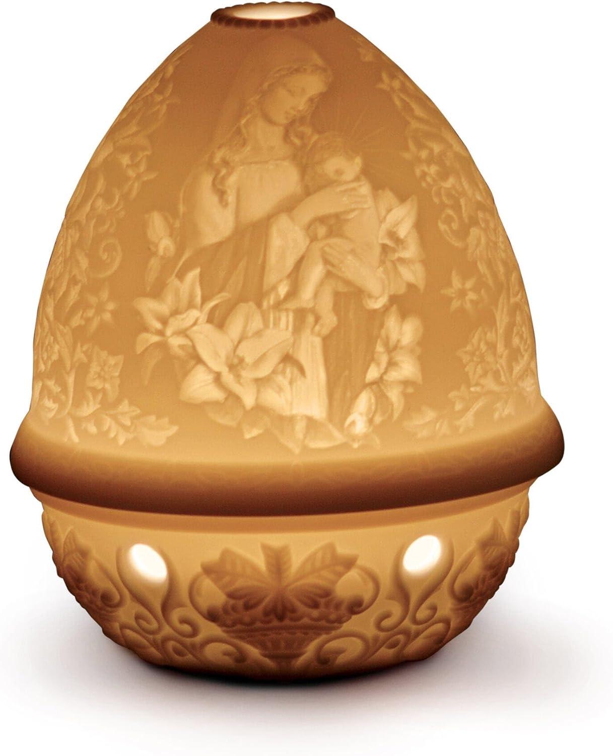 Lladro Madonna of the Flowers 4.72" Lithophane Novelty Light