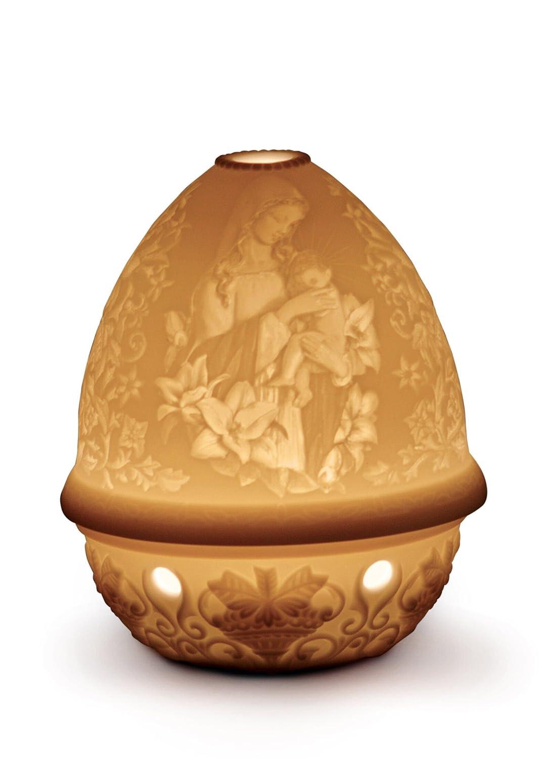 Lladro Madonna of the Flowers 4.72" Lithophane Novelty Light