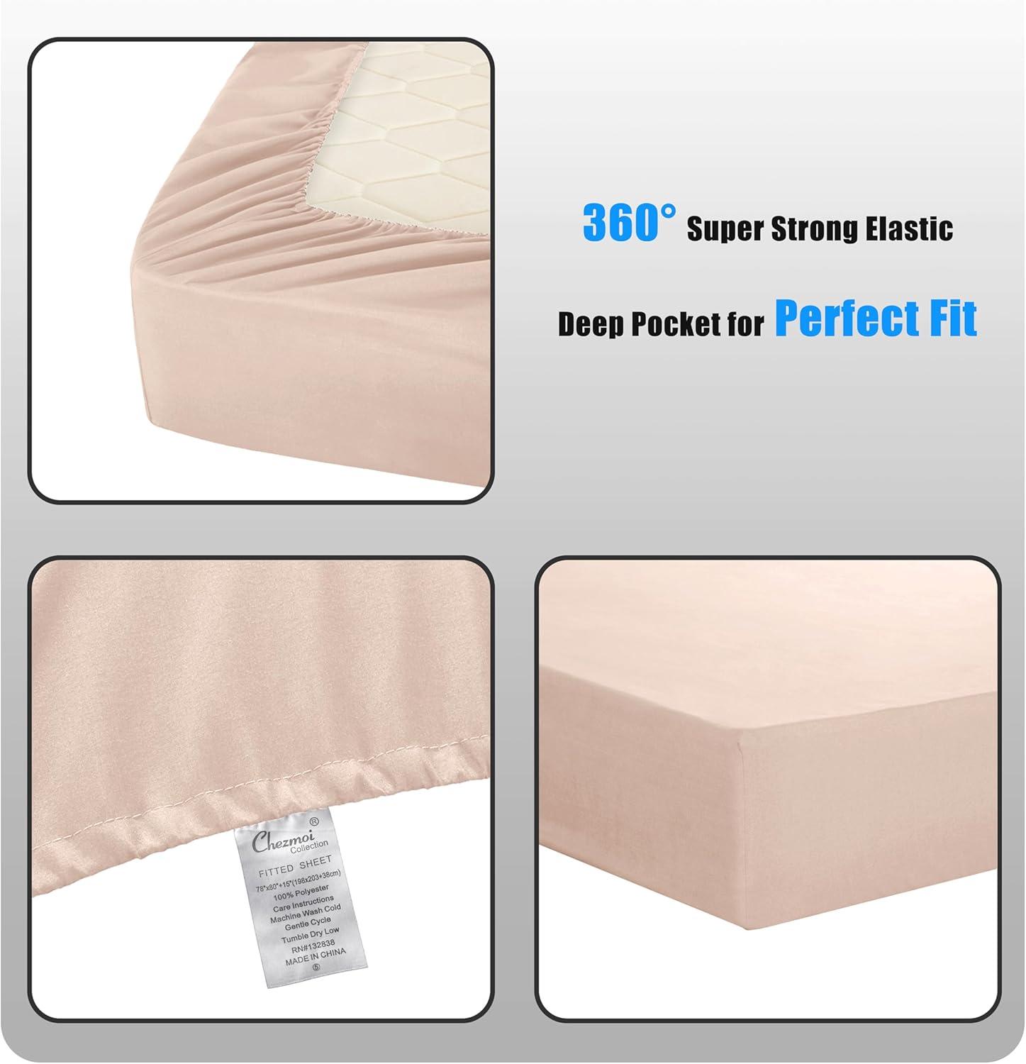 Southshore Fine Linens Extra Deep Pocket Sheet Set, easy care, wrinkle resistant