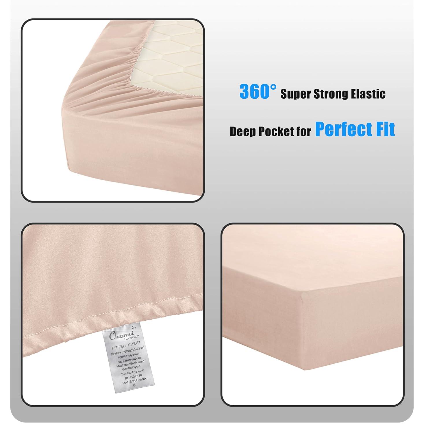 Southshore Fine Linens Extra Deep Pocket Sheet Set, easy care, wrinkle resistant