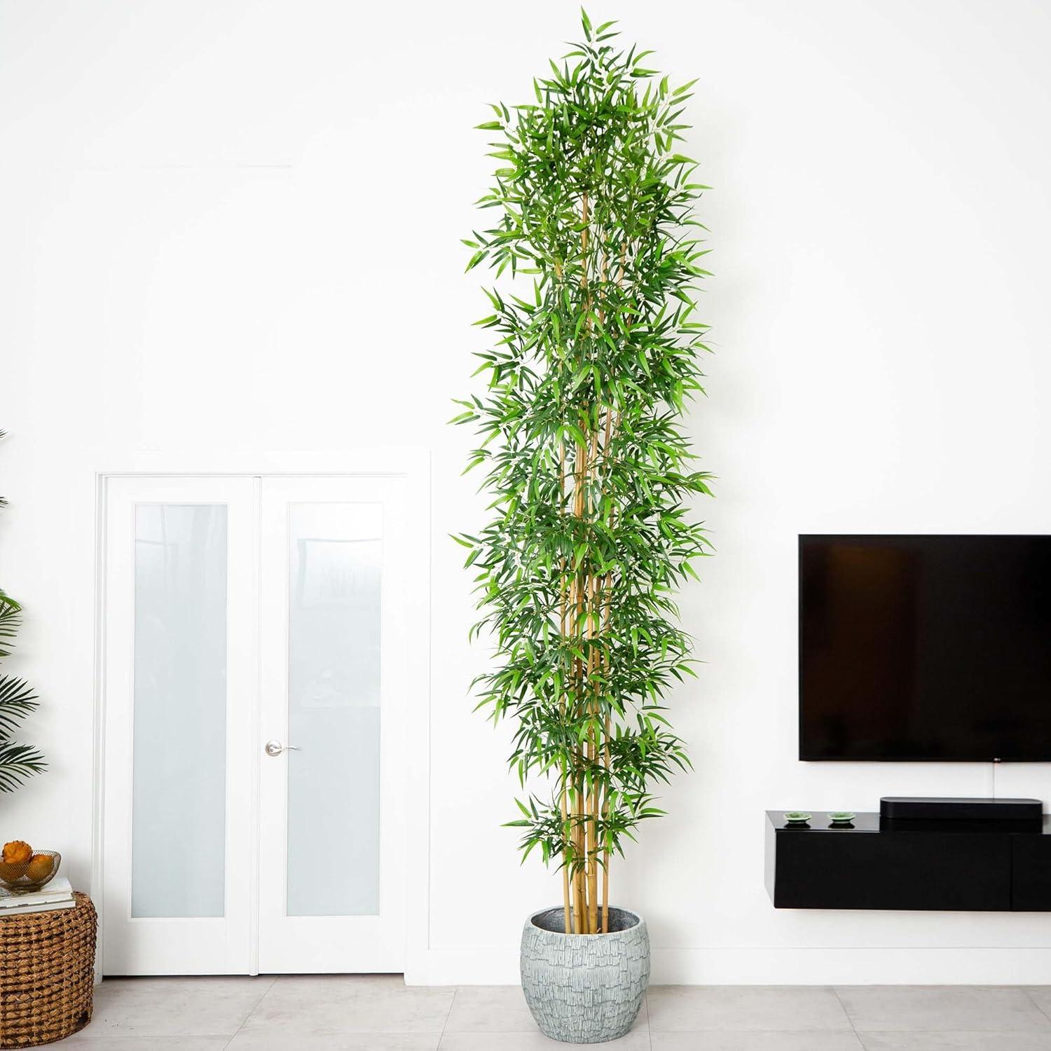 Nearly Natural 12ft. Artificial Bamboo Tree with Real Bamboo Trunks
