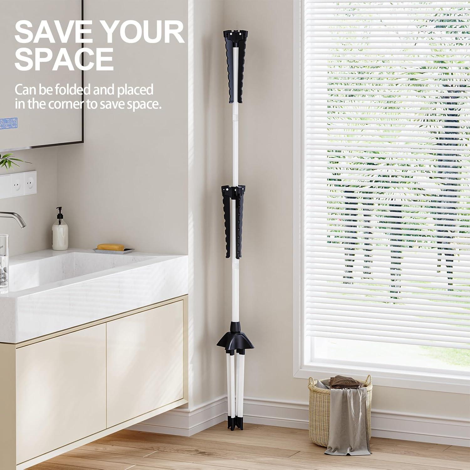 APEXCHASER 2-Tier Clothes Drying Rack, 66 - Inch Collapsible Drying Rack Clothing, 6 Staggered Arms for Clothes Rack, for 48 Pieces of Clothes (2-Tier, Black)