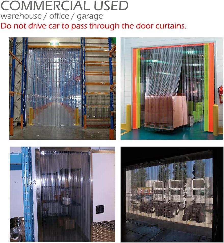 Plastic Vinyl Strip Door Curtain – 148 Feet Clear Ribbed PVC Curtain Bulk Roll, Commercial Industrial for Doorways of Pet Home, Warehouse (148 Ft * 7 in * 0.06 in Ribbed)