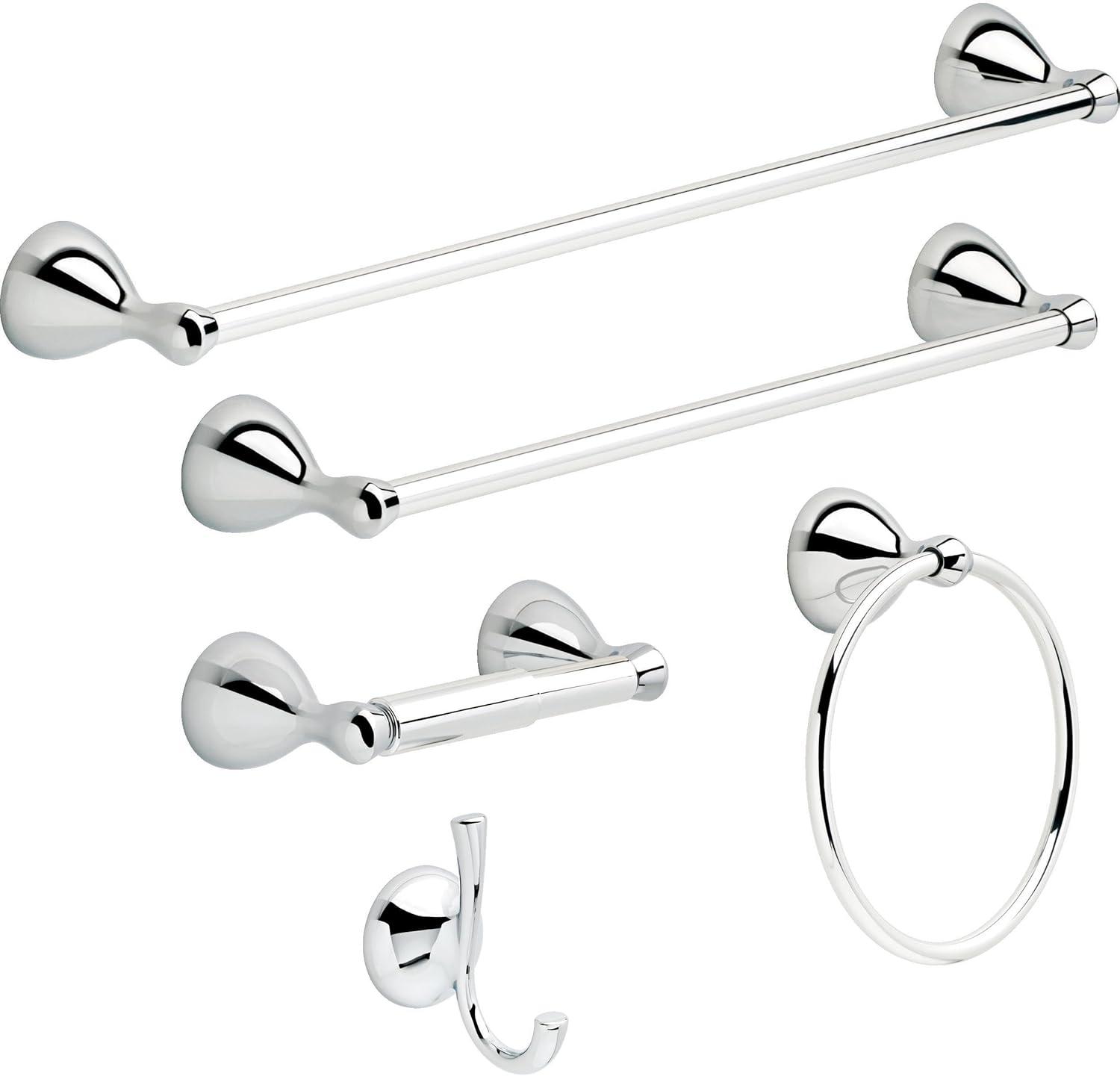 Delta Chrome Double Robe Hook with Polished Finish