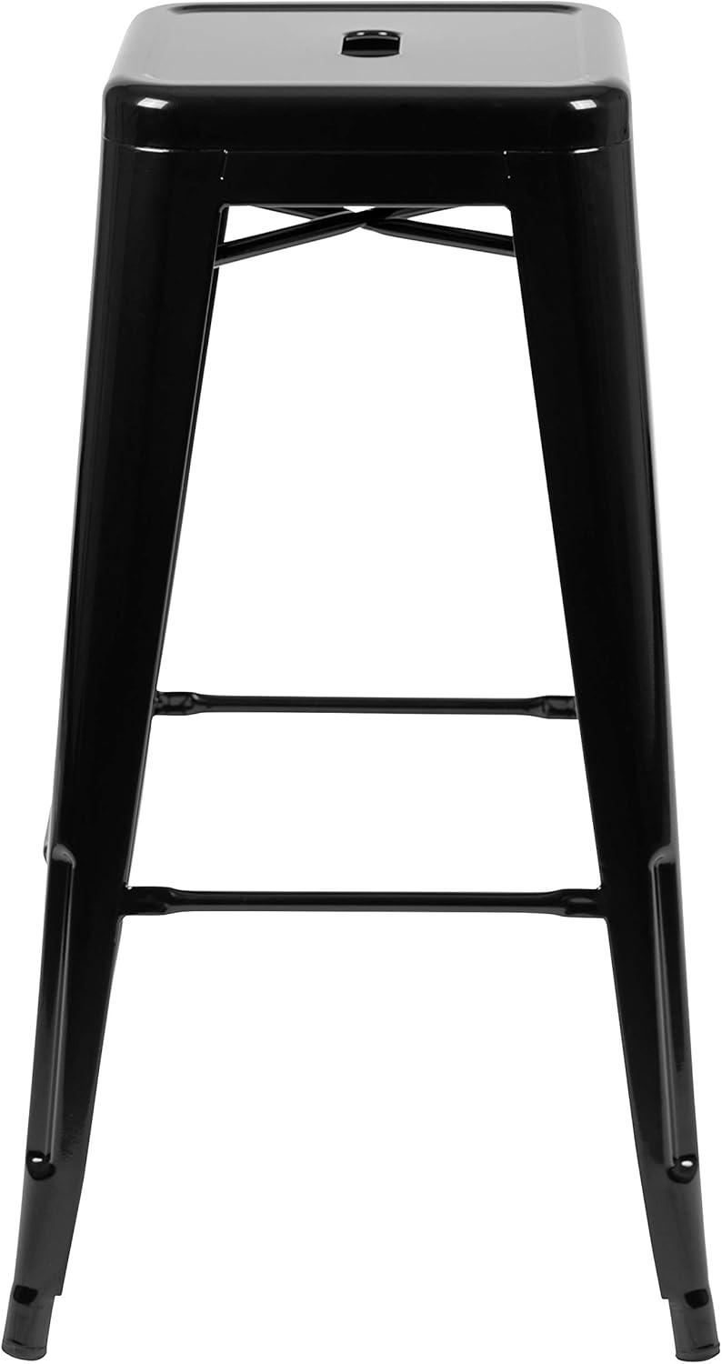 Flash Furniture 30" High Metal Indoor Bar Stool - Stackable Set of 4