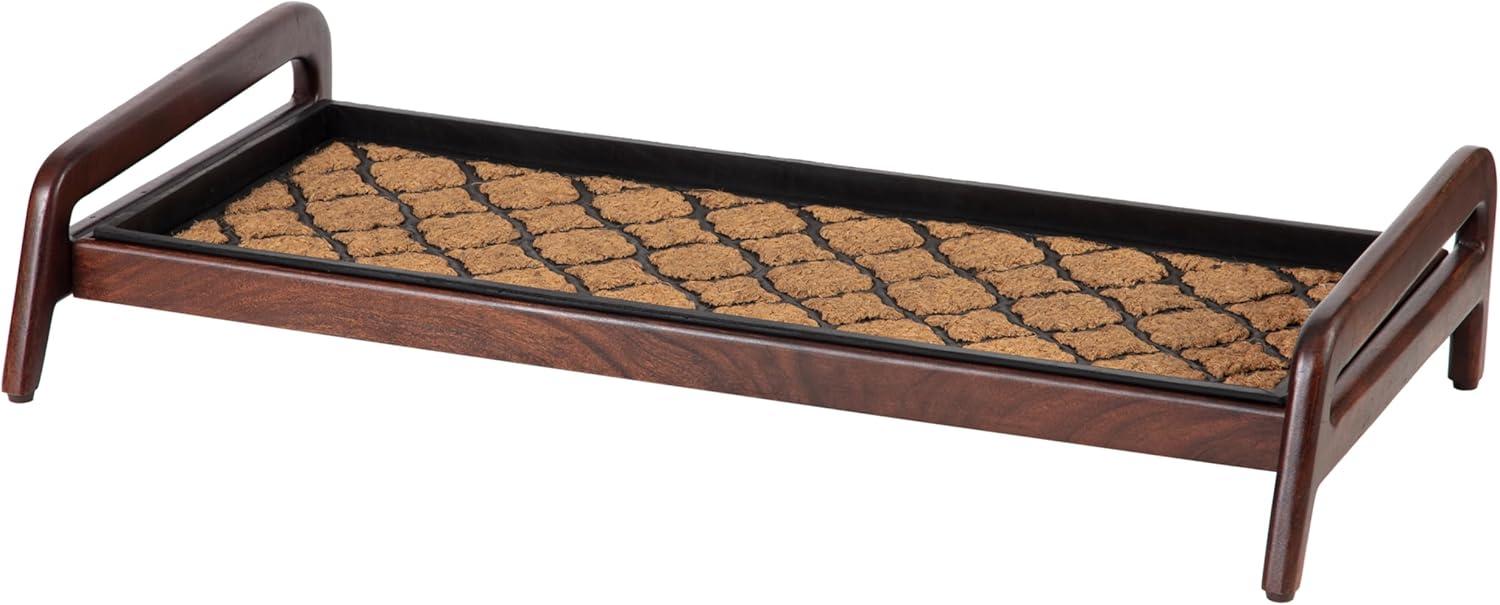 Solid Wood Boot Tray with Non-Slip Base – Waterproof Shoe Storage Cabinet for Entryway, Mudroom & Hallway