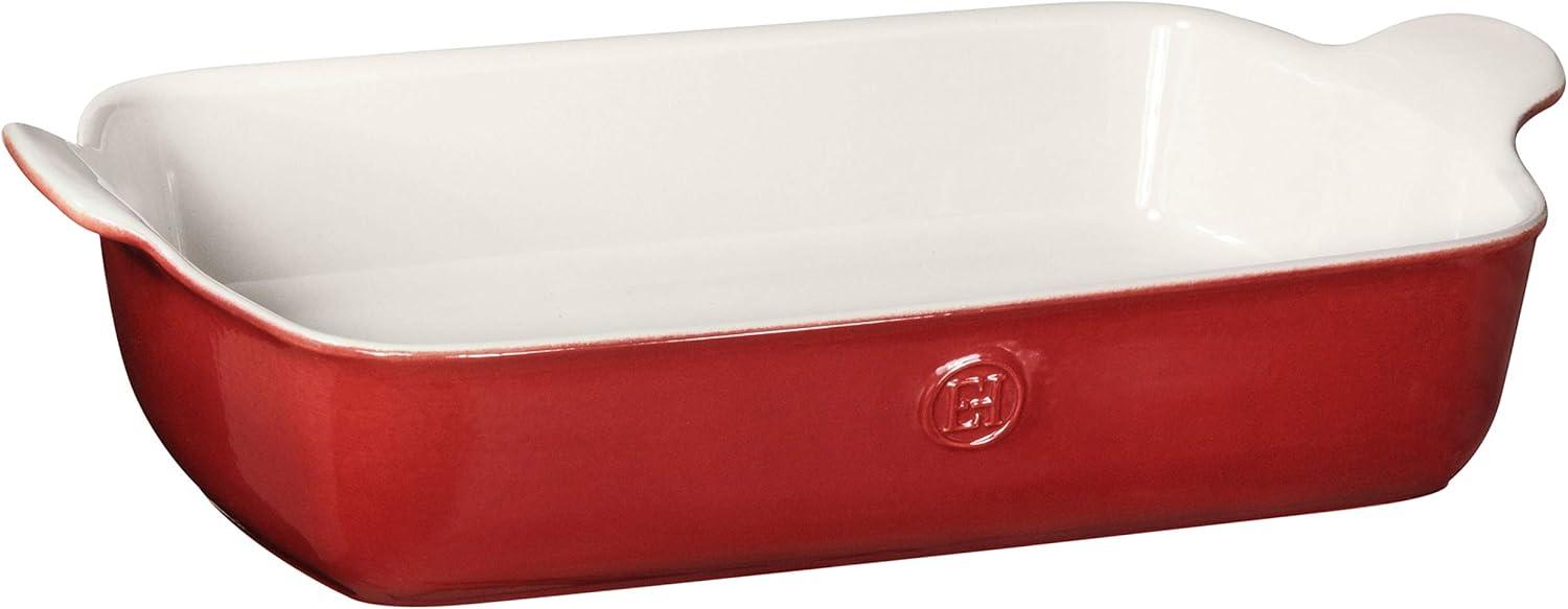 Rouge Ceramic Large Rectangular Baker with Handles