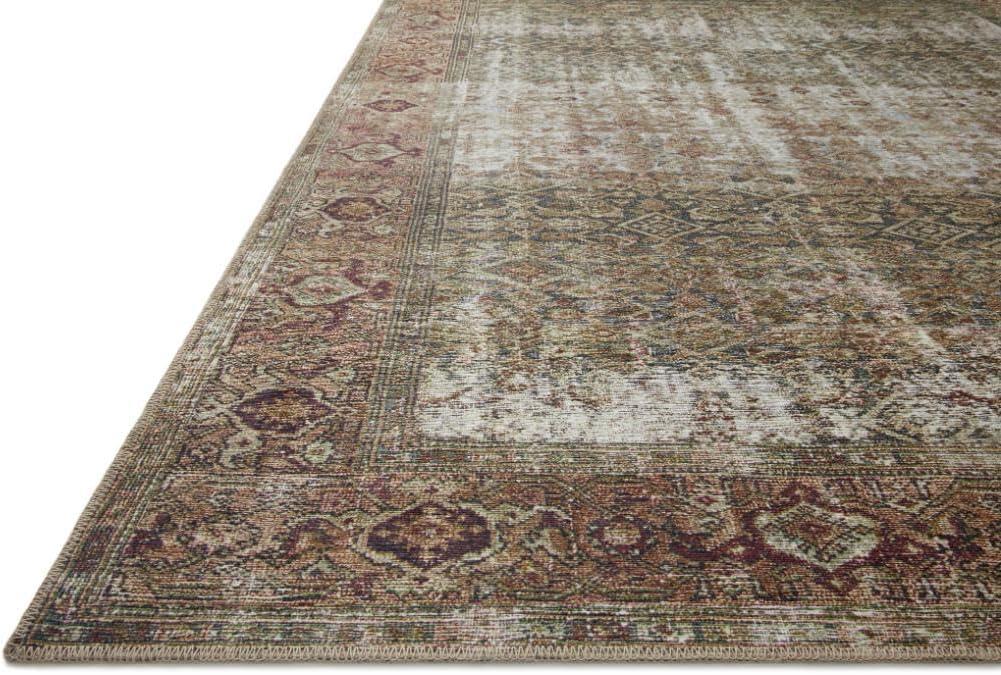 Georgie Oriental Moss/Salmon Area Rug