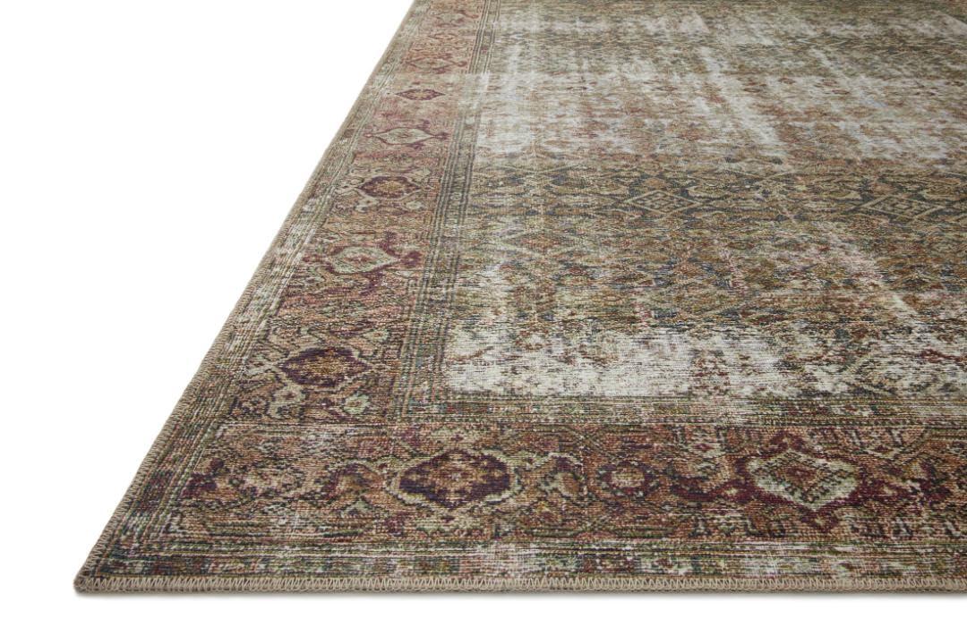 Georgie Oriental Moss/Salmon Area Rug
