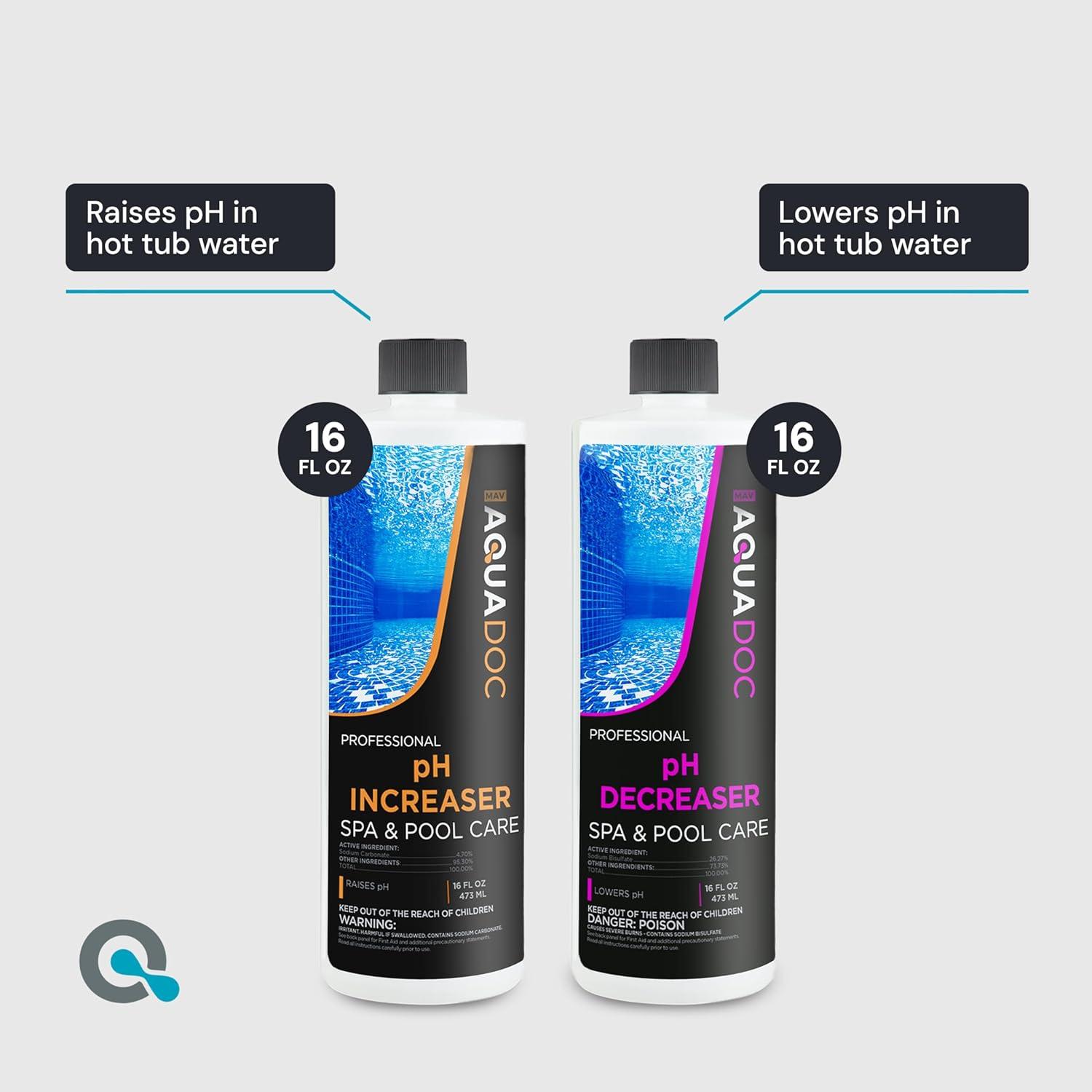 Aquadoc Bromine Hot Tub Starter Kit for Spas, Complete Spa Maintenance Kit with Bromine Tablets & Complete Hot Tub Chemicals Starter Kit (Bromine Hot Tub Starter Kit)